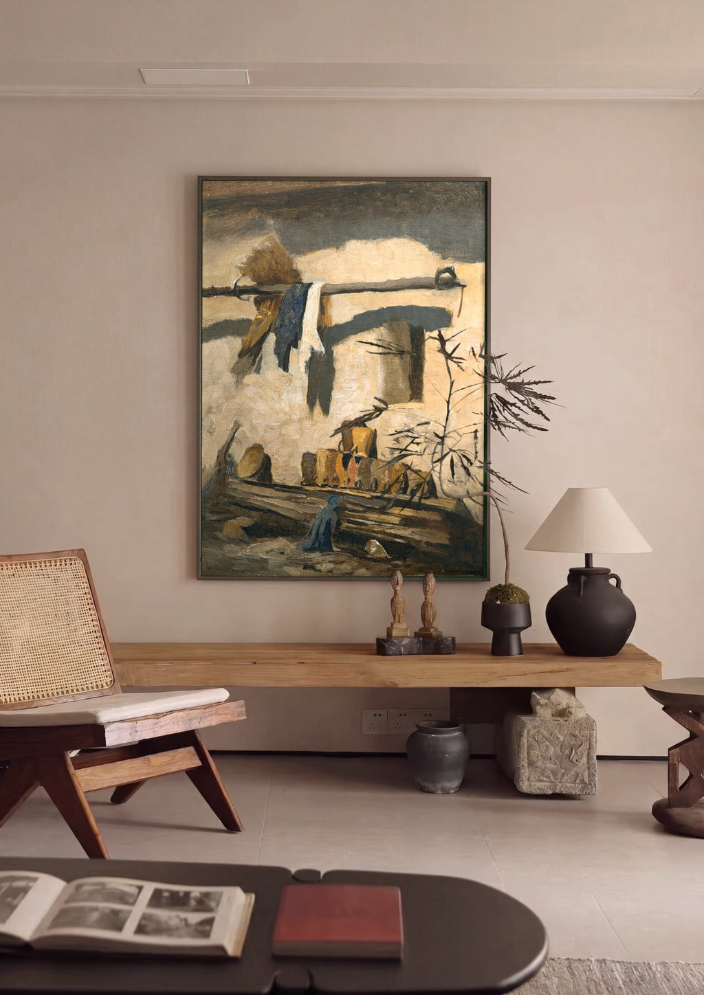 Quadro Decorativo Cena Rústica - Olga Wisinger-Florian em ambiente decorado