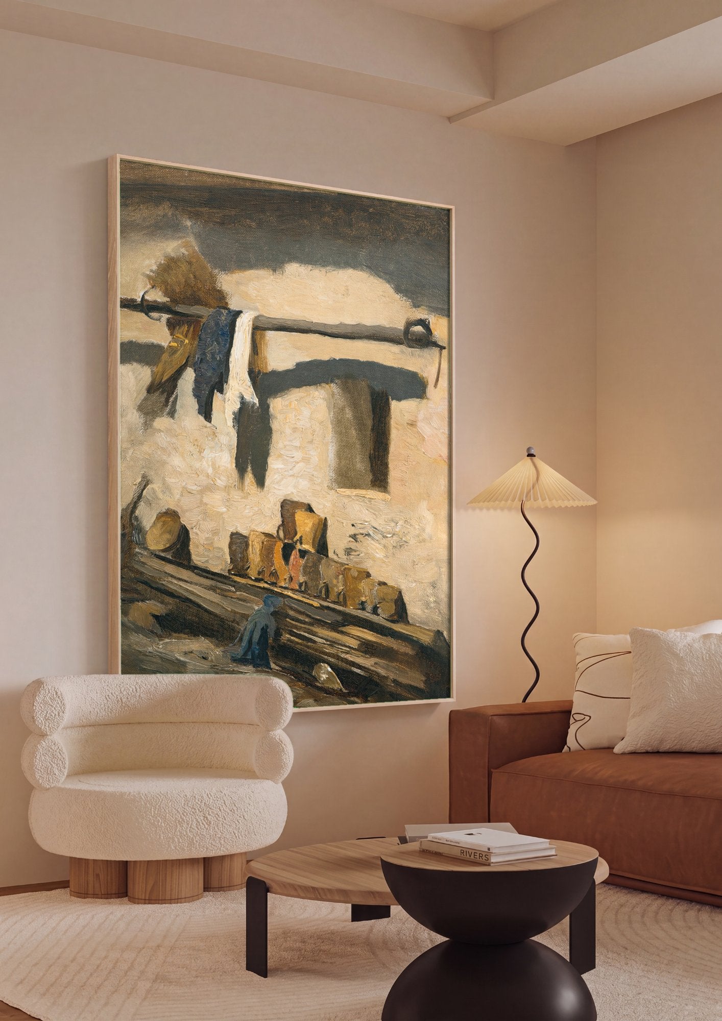 Quadro Decorativo Cena Rústica - Olga Wisinger-Florian em ambiente decorado