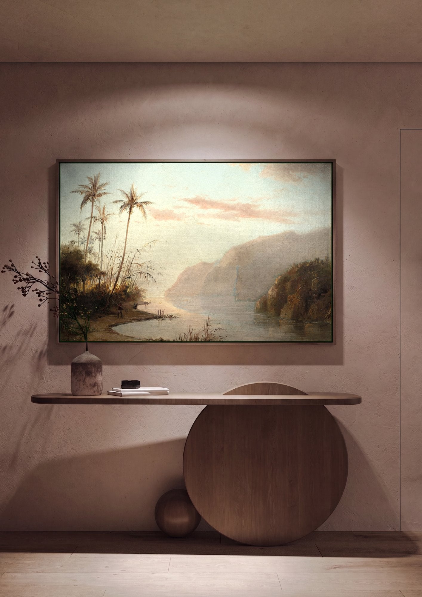 Quadro Decorativo Paisagem Tropical - Pissarro em ambiente decorado