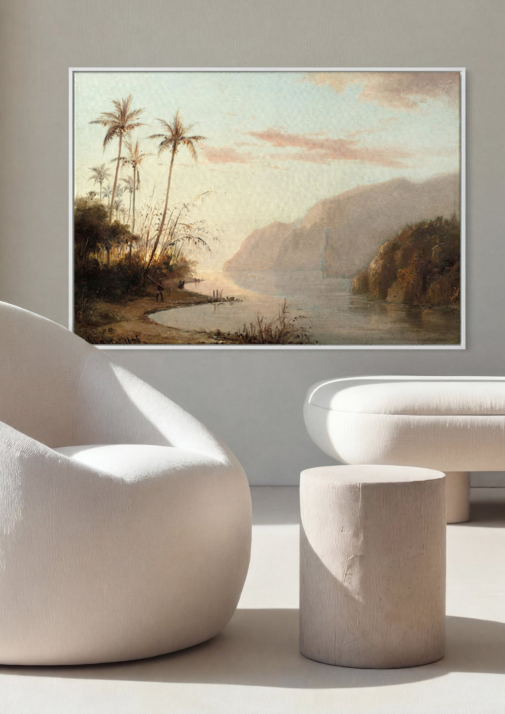 Quadro Decorativo Paisagem Tropical - Pissarro em ambiente decorado