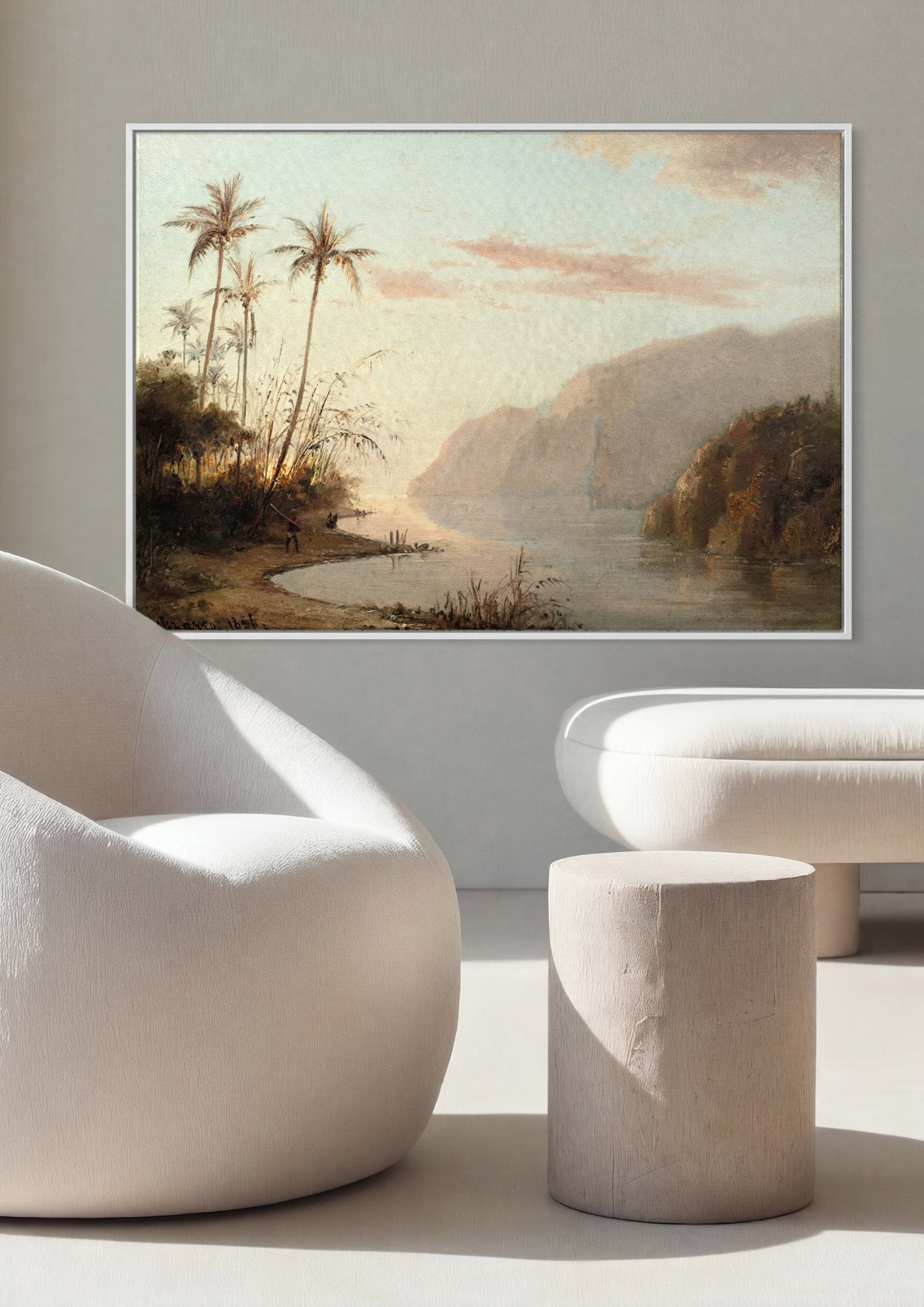 Quadro Decorativo Paisagem Tropical - Pissarro em ambiente decorado
