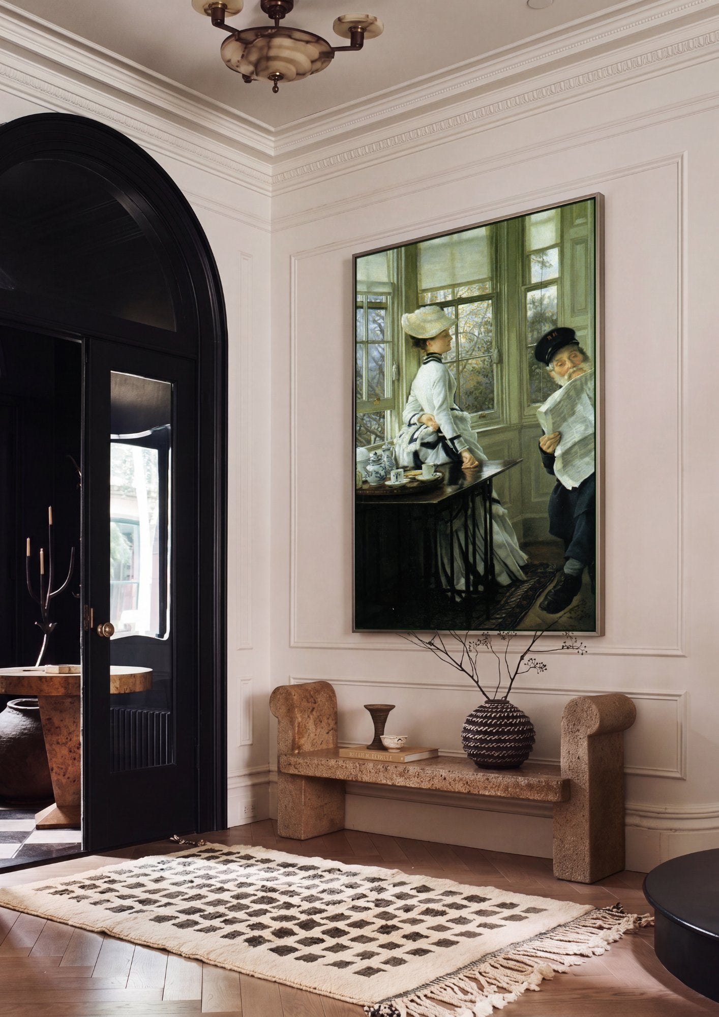 Quadro Decorativo A Despedida - James Tissot em ambiente decorado