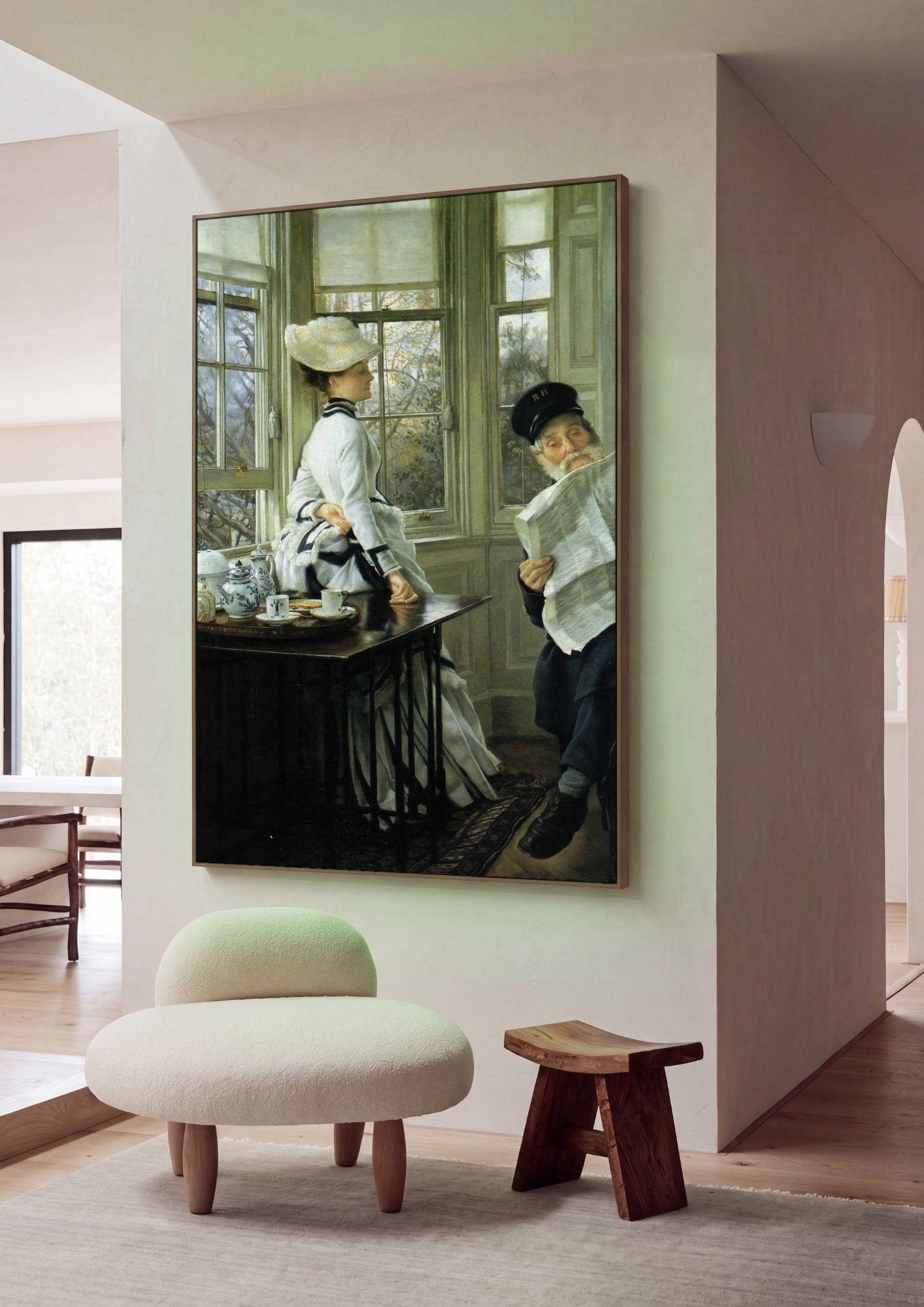 Quadro Decorativo A Despedida - James Tissot em ambiente decorado