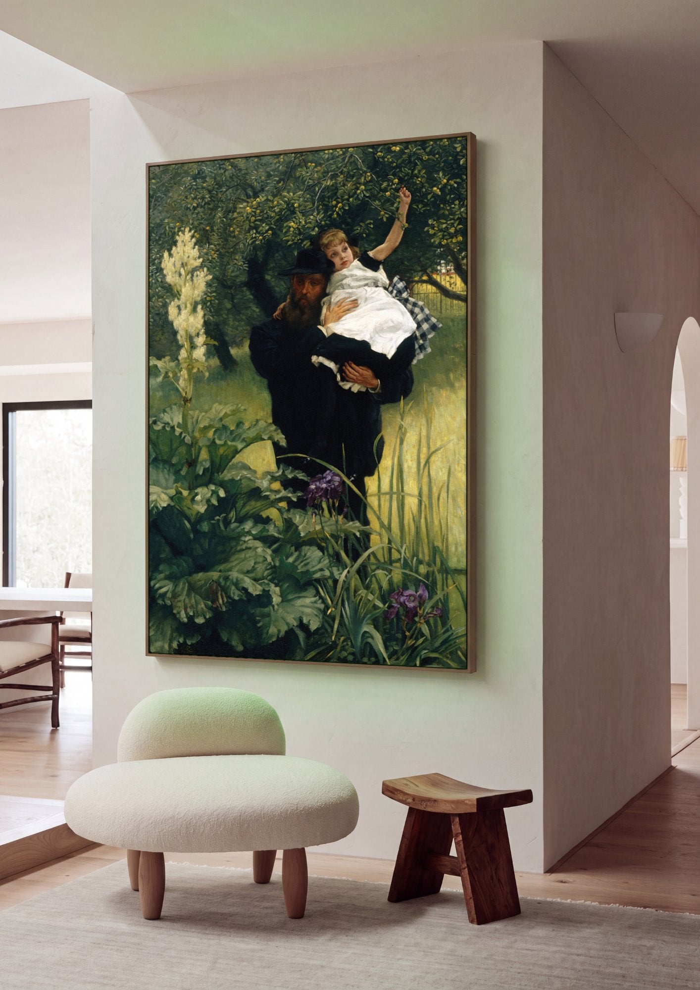 Quadro Decorativo O Pai Amado - James Tissot em ambiente decorado