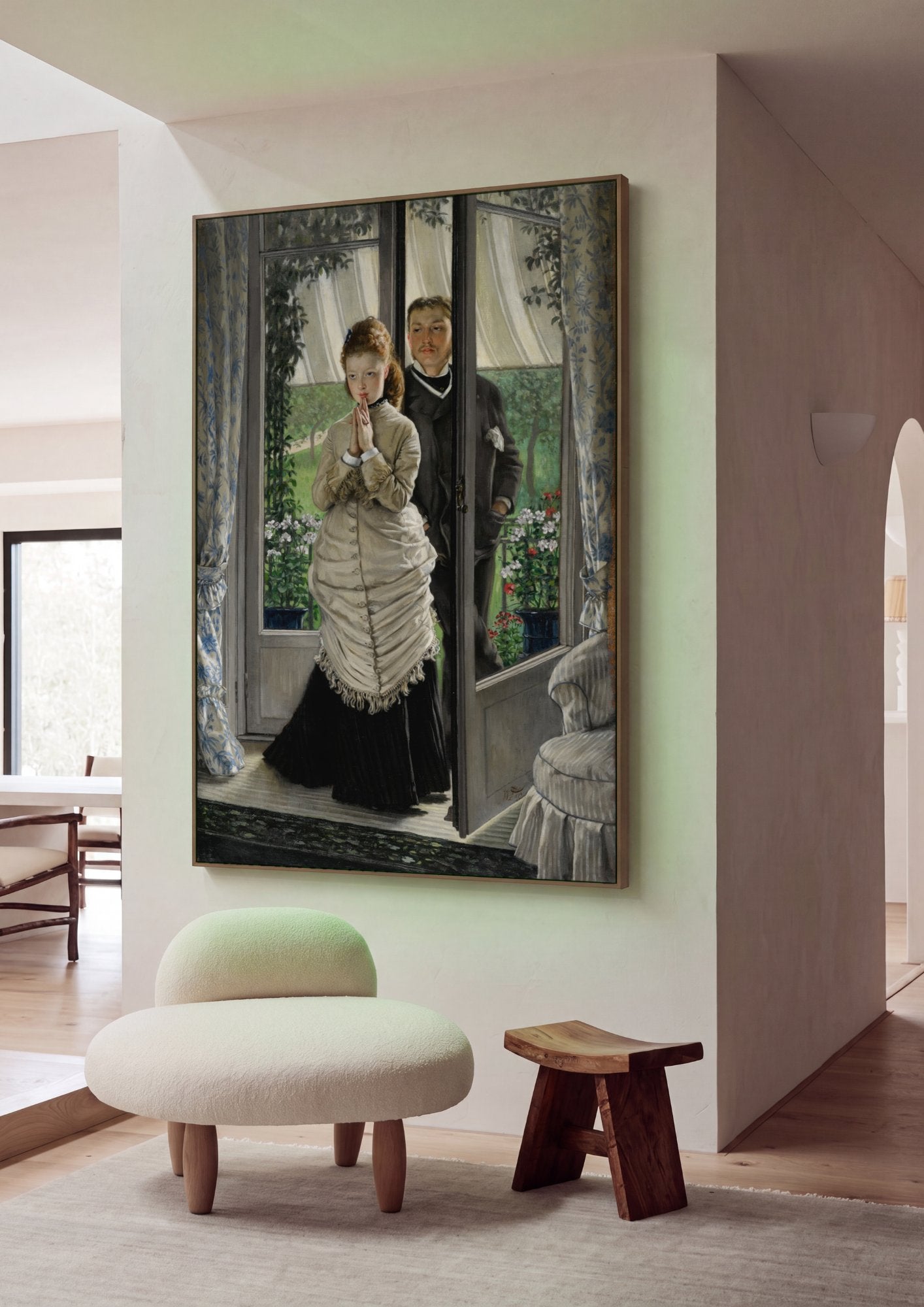Quadro Decorativo A Despedida - James Tissot em ambiente decorado