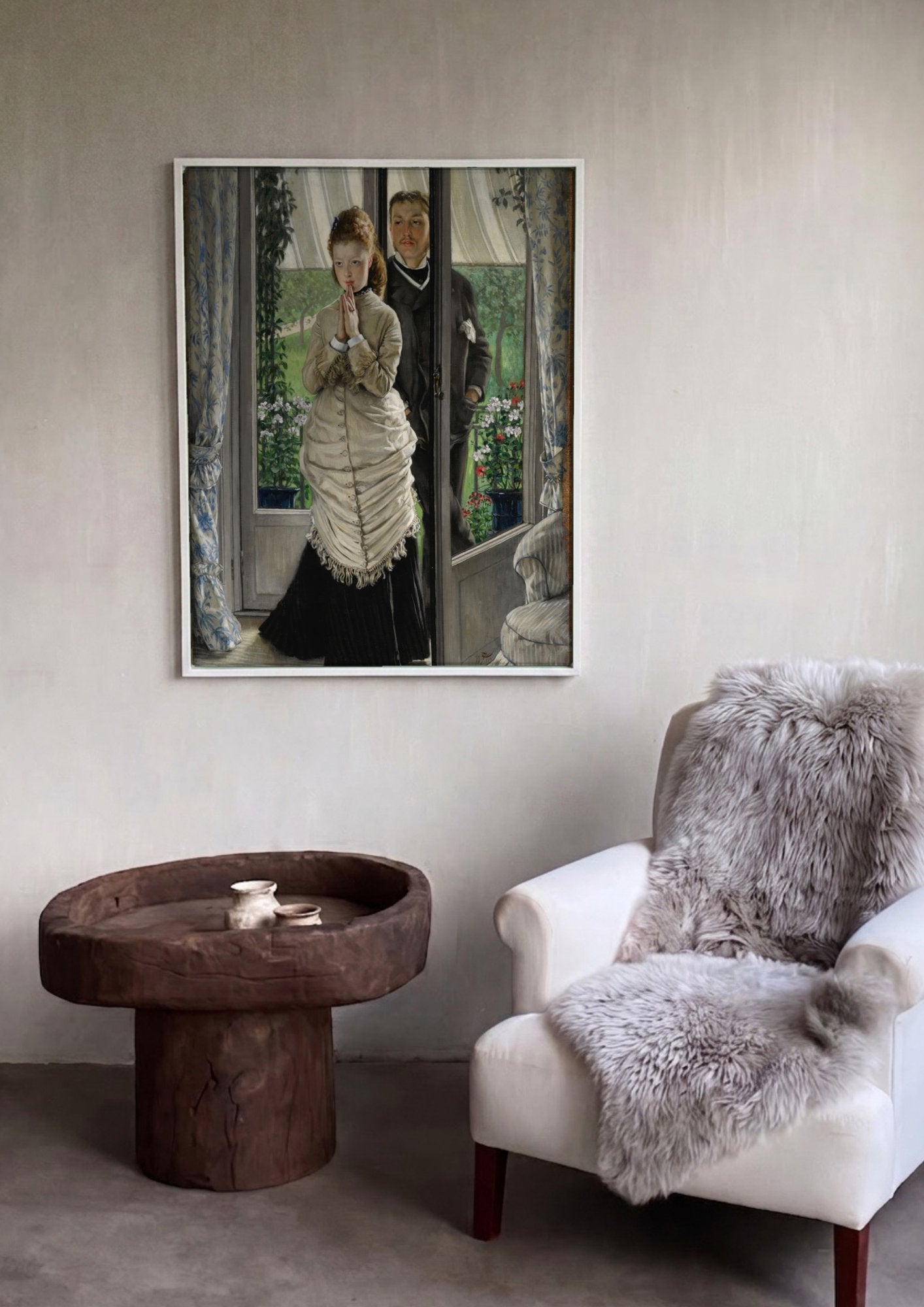 Quadro Decorativo A Despedida - James Tissot em ambiente decorado