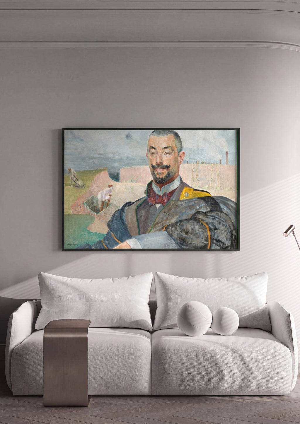 Quadro Decorativo Retrato com Cenas Místicas - Jacek Malczewski em ambiente decorado