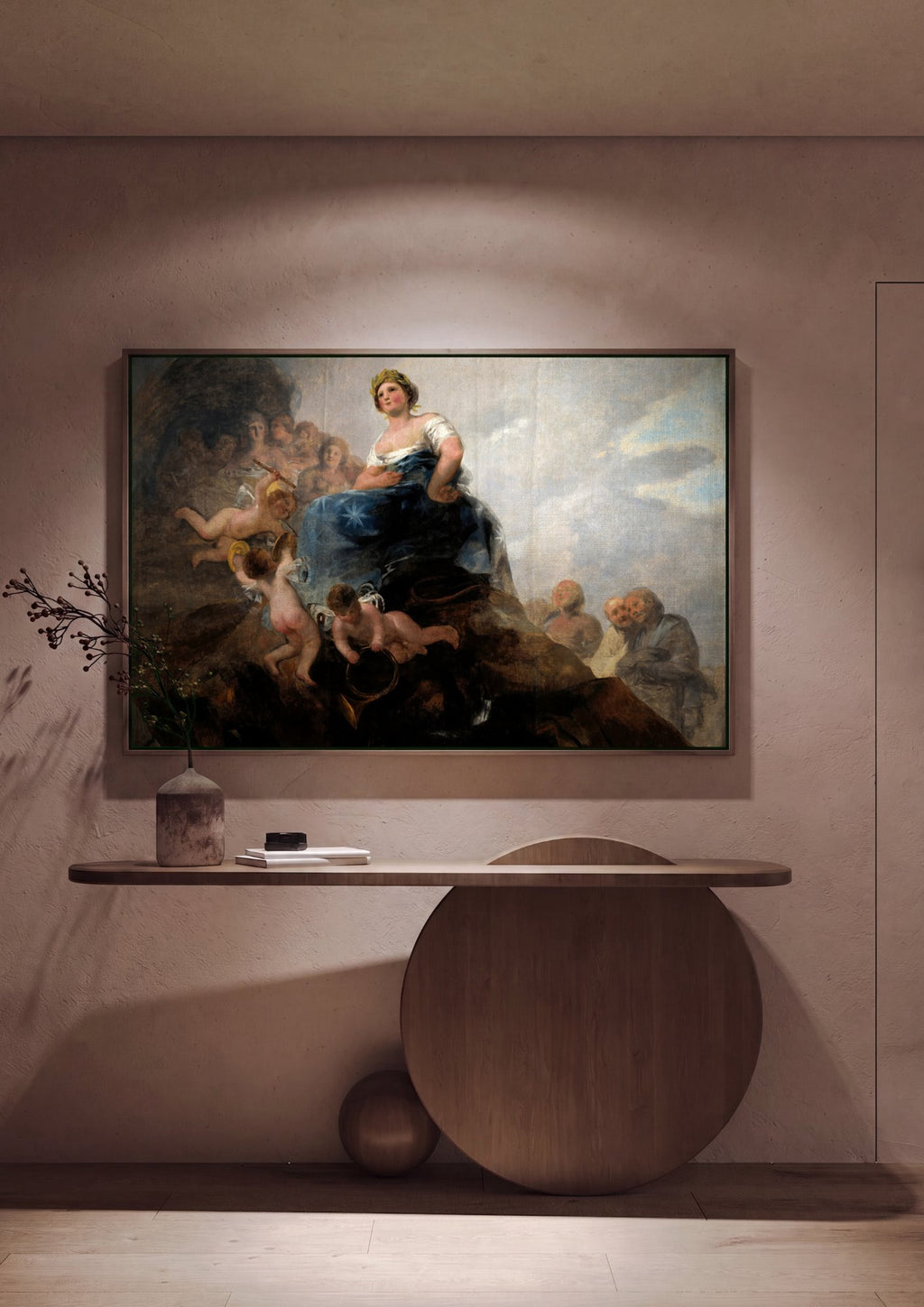 Quadro Decorativo A Alegoria da Constituição de 1812 - Goya em ambiente decorado