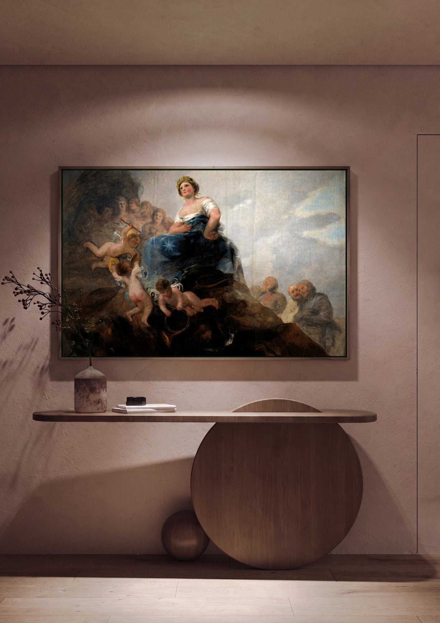 Quadro Decorativo A Alegoria da Constituição de 1812 - Goya em ambiente decorado