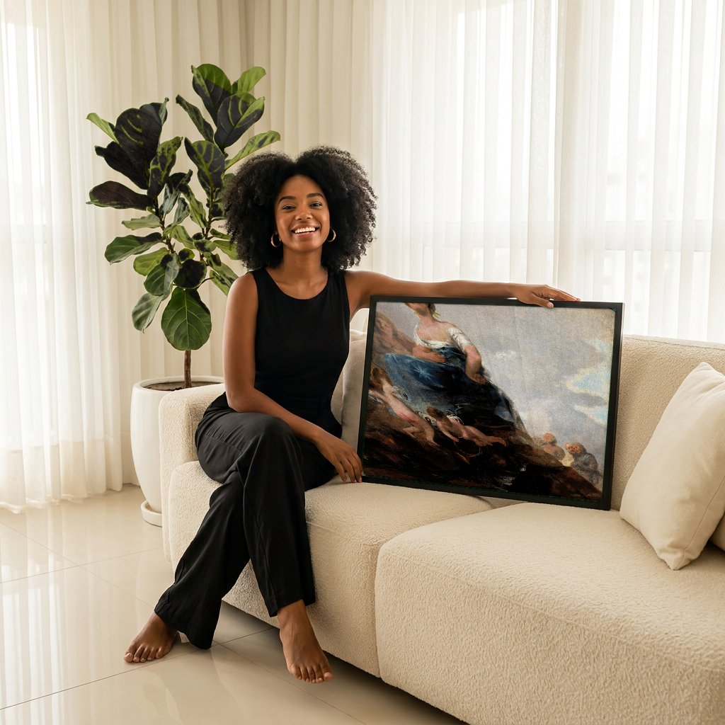 Quadro Decorativo A Alegoria da Constituição de 1812 - Goya com modelo em ambiente