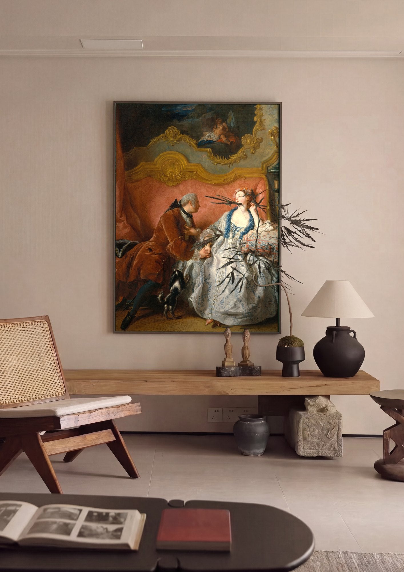 Quadro Decorativo A Leitura (La Lecture) - Jean François de Troy | quadro emoldurado na parede