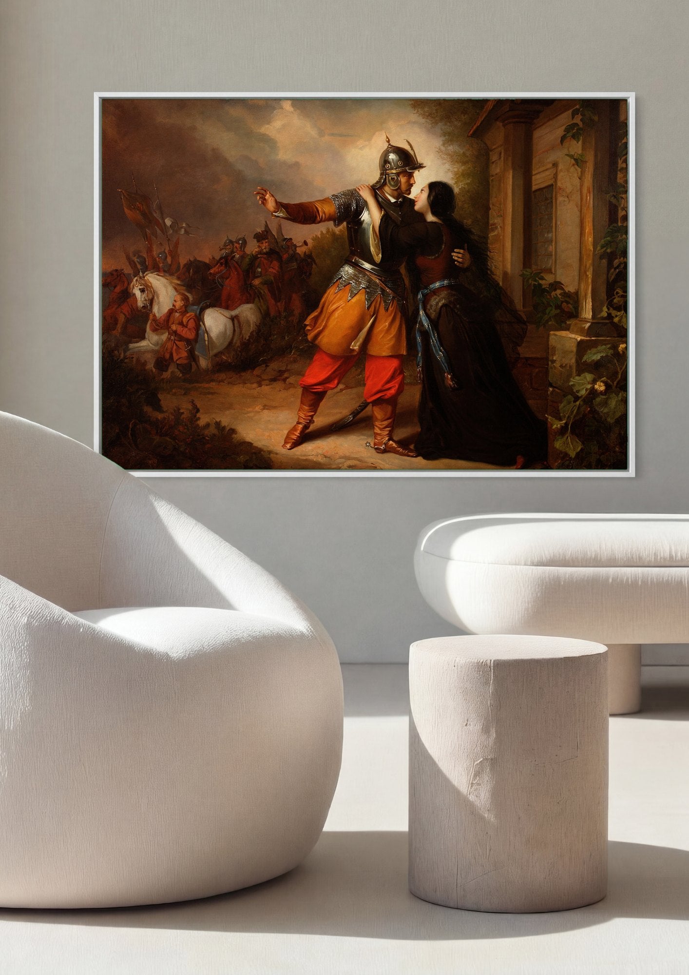 Quadro Decorativo A Partida do Soldado - Józef Simmler | quadro emoldurado na parede