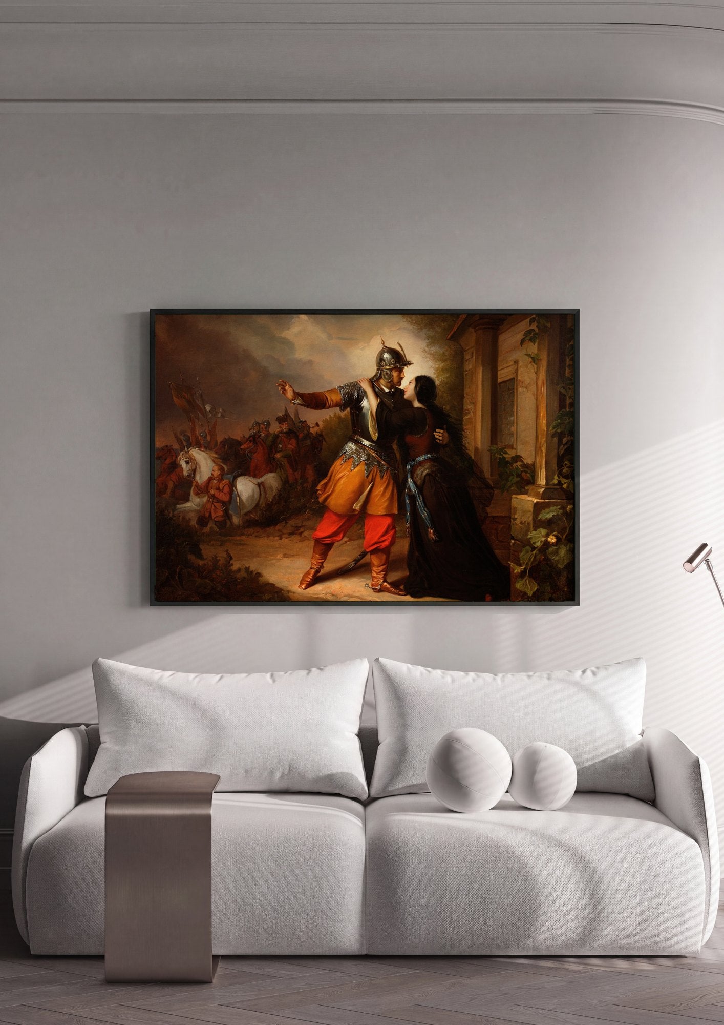 Quadro Decorativo A Partida do Soldado - Józef Simmler | quadro emoldurado na parede