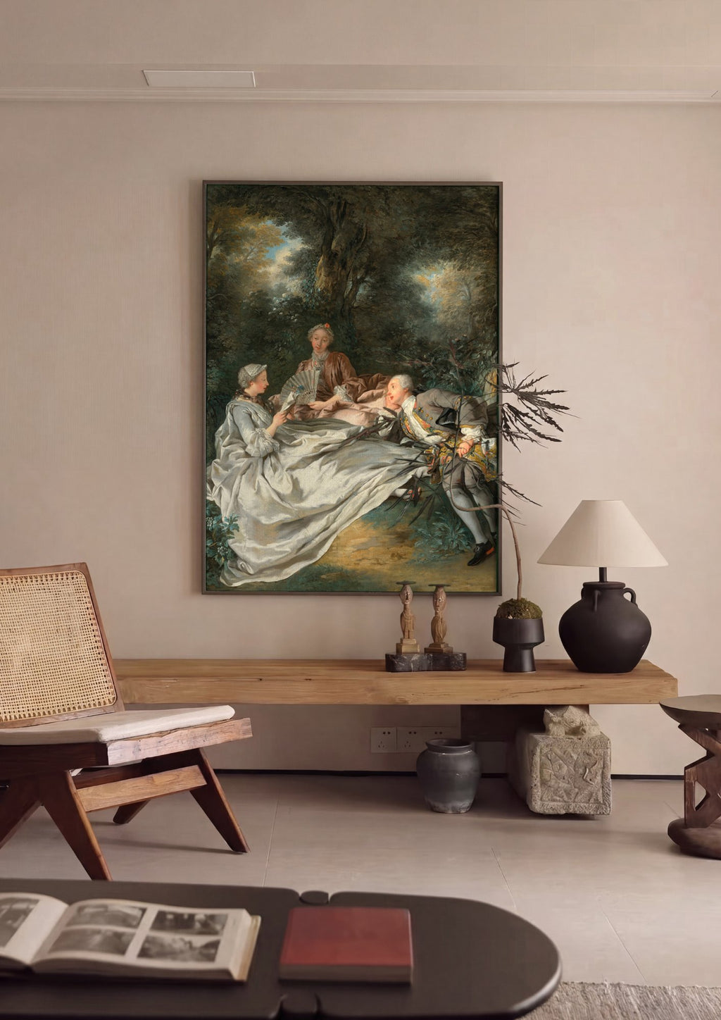 Quadro Decorativo A Leitura (La Lecture) - Jean François de Troy | quadro emoldurado na parede