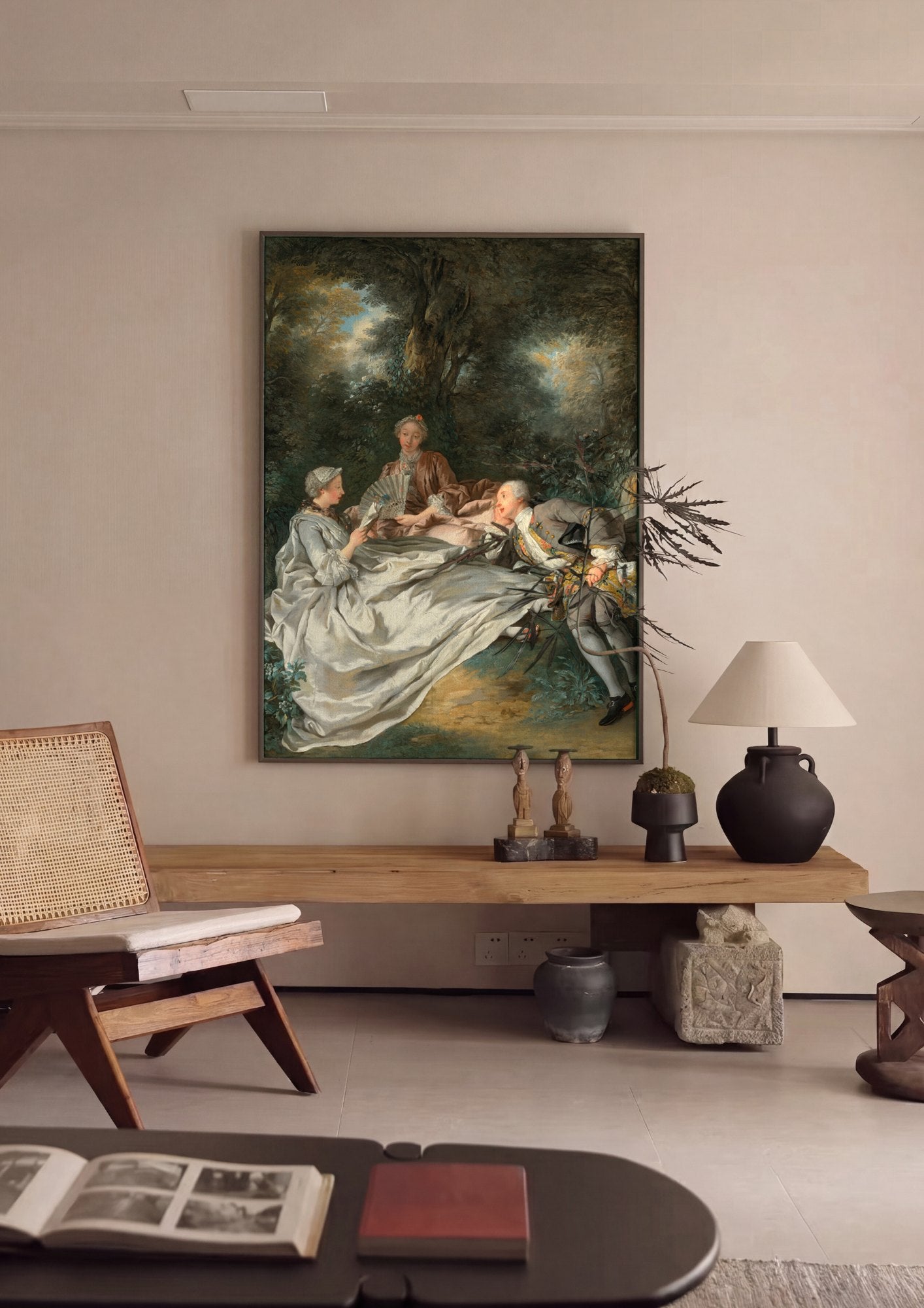 Quadro Decorativo A Leitura (La Lecture) - Jean François de Troy | quadro emoldurado na parede