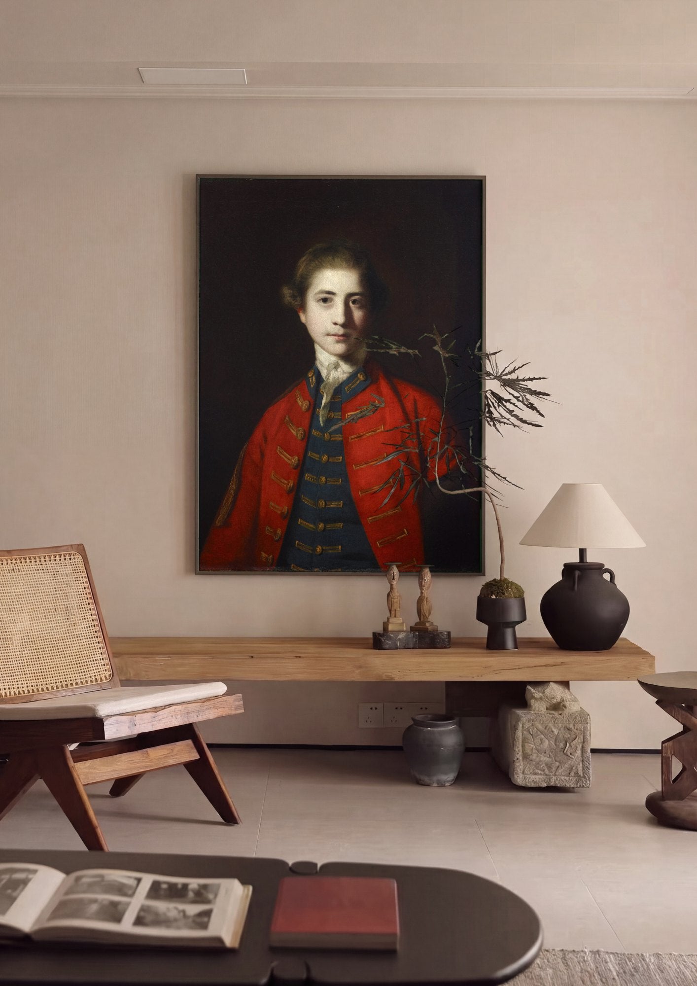 Quadro Decorativo Retrato de Jovem - Sir Joshua Reynolds | quadro emoldurado na parede