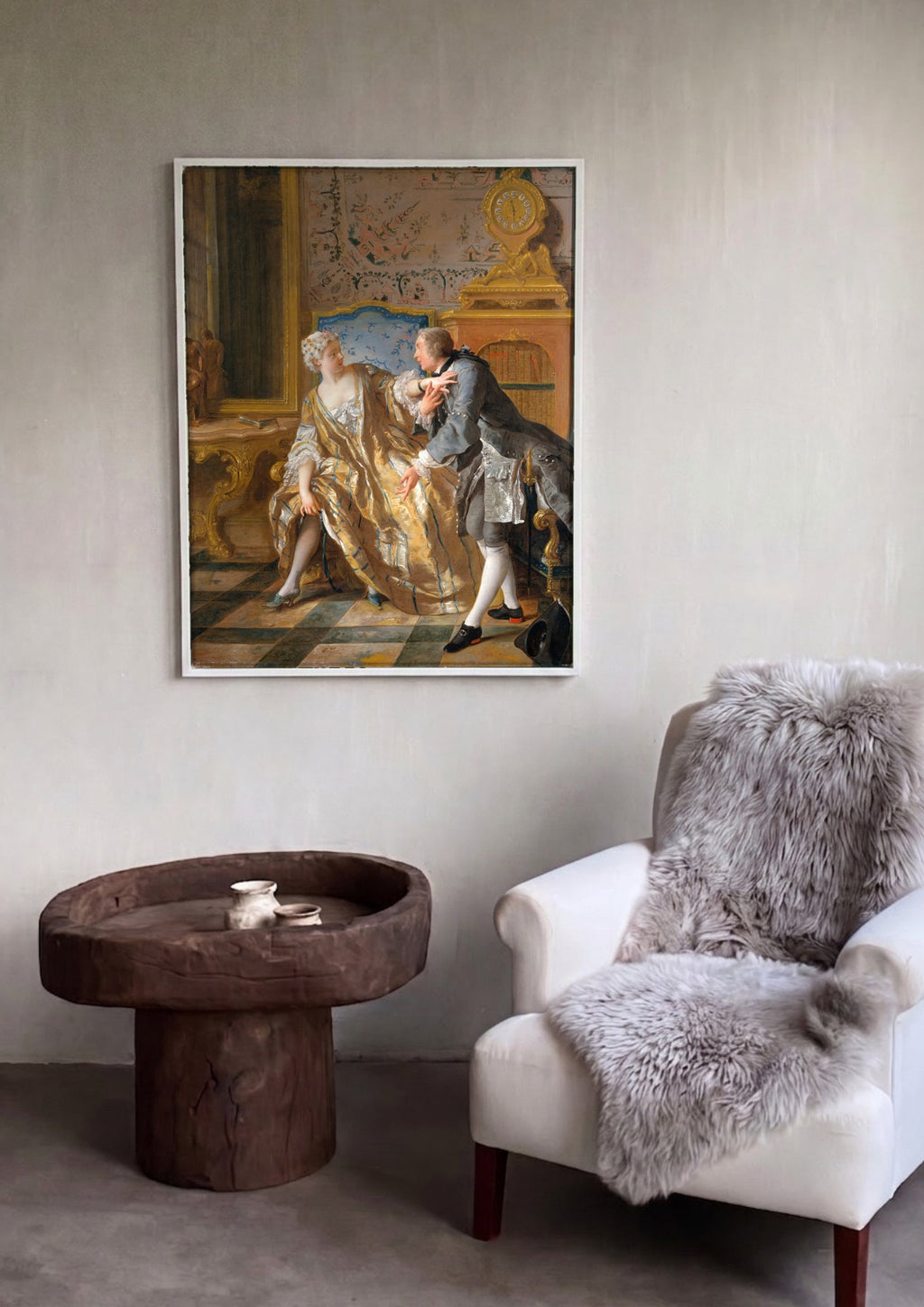 Quadro Decorativo A Leitura de Molière - Jean François de Troy | quadro emoldurado na parede
