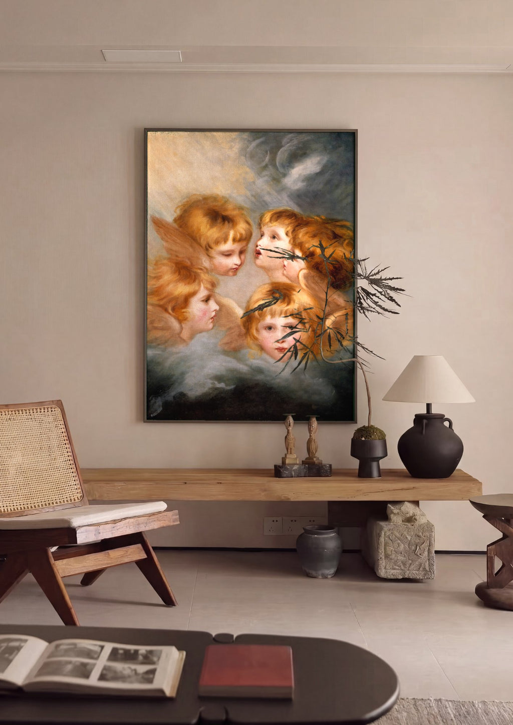 Quadro Decorativo Os Anjos (Cherubs) - Sir Joshua Reynolds | quadro emoldurado na parede