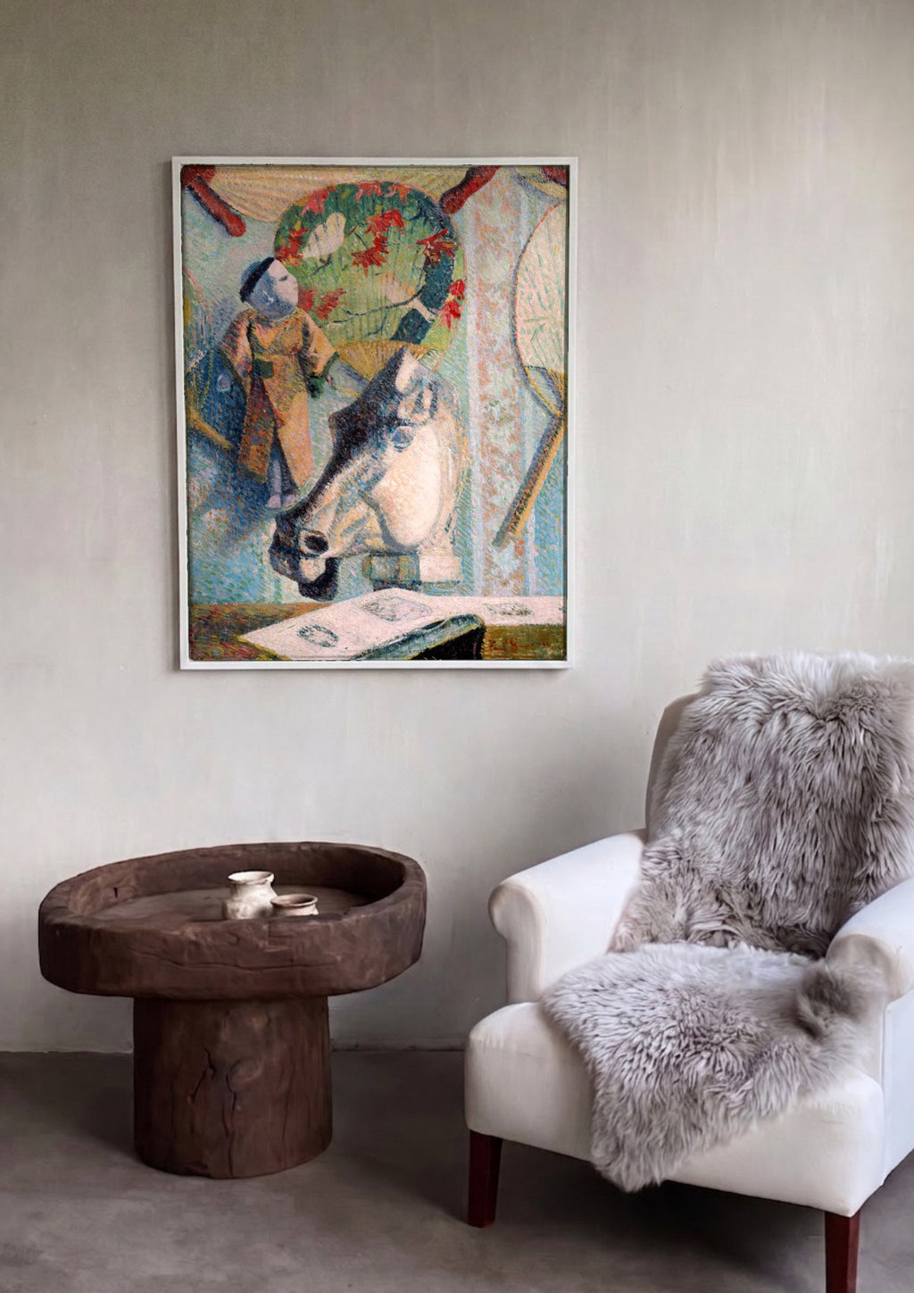 Quadro Decorativo Natureza-morta com Objetos Japoneses - Gauguin | quadro emoldurado na parede