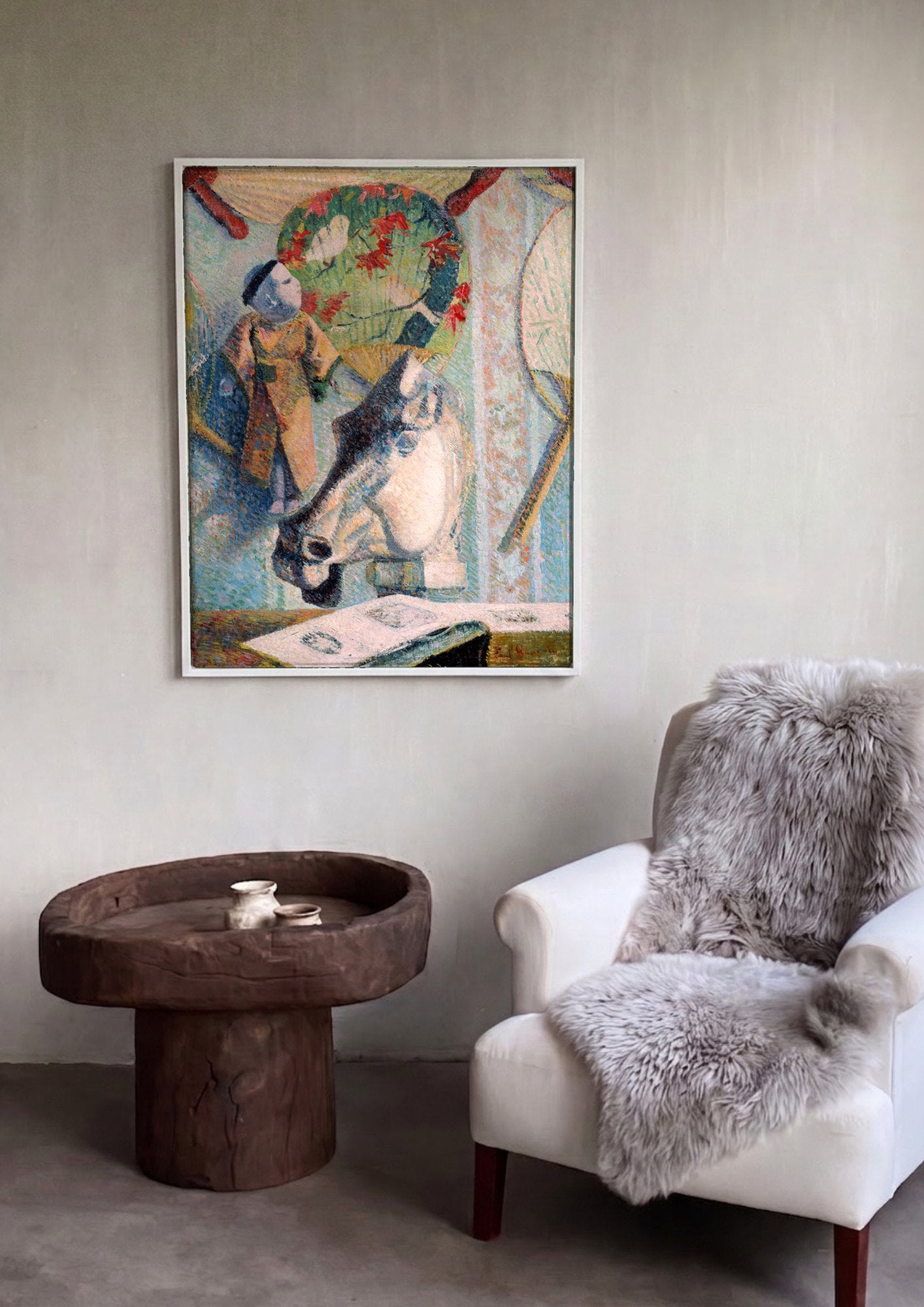 Quadro Decorativo Natureza-morta com Objetos Japoneses - Gauguin | quadro emoldurado na parede