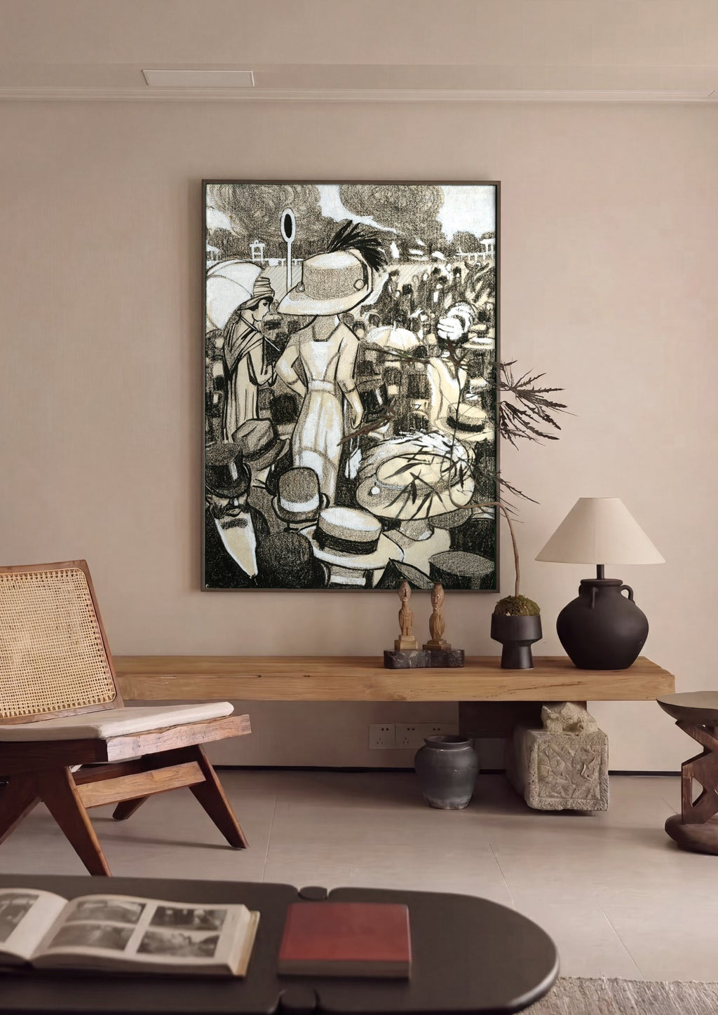 Quadro Decorativo A Corrida de Cavalos - Juan Gris | quadro emoldurado na parede