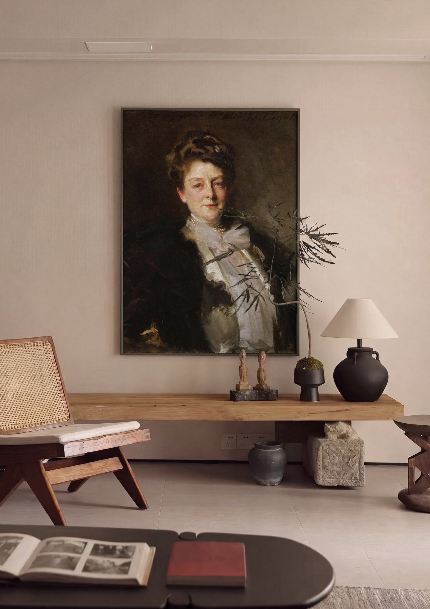 Quadro Decorativo Retrato de Mrs. White - John Singer Sargent | quadro emoldurado na parede