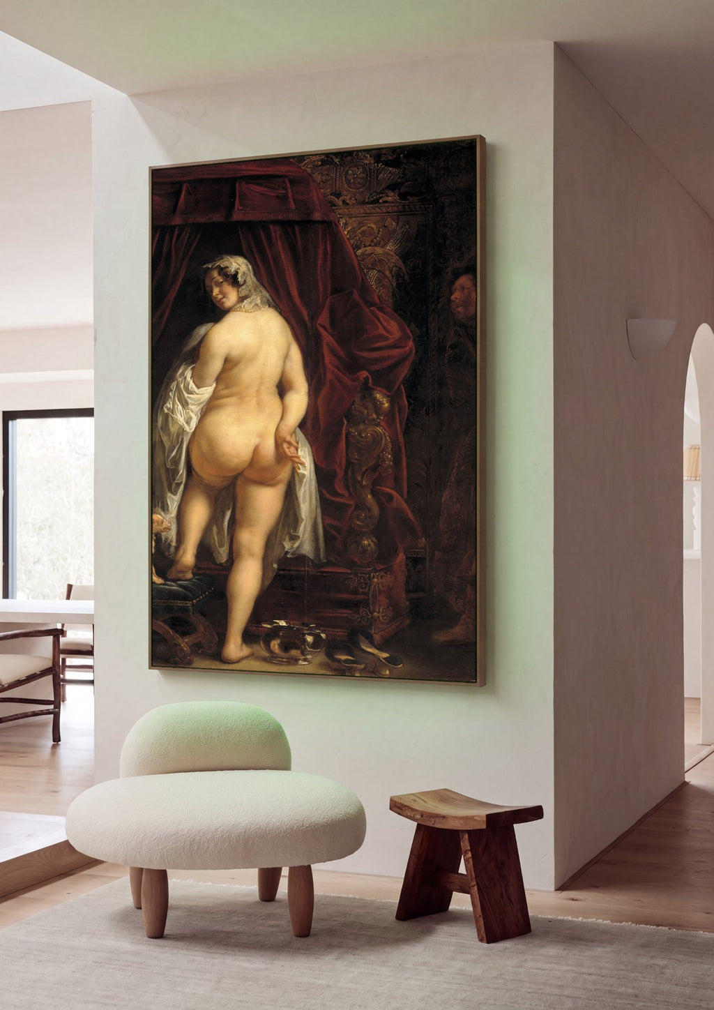 Quadro Decorativo Susana e os Ancioes - Jacob Jordaens em ambiente decorado