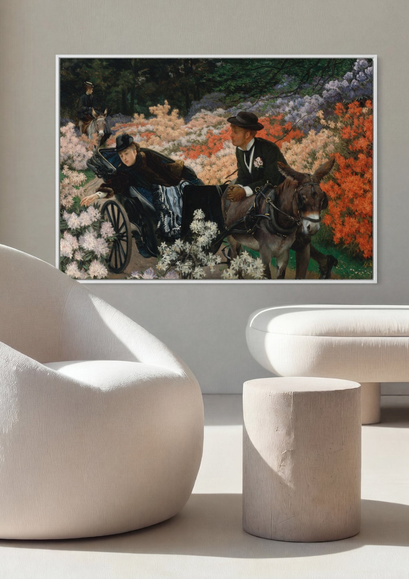 Quadro Decorativo A Viagem de Núpcias - James Tissot em ambiente decorado