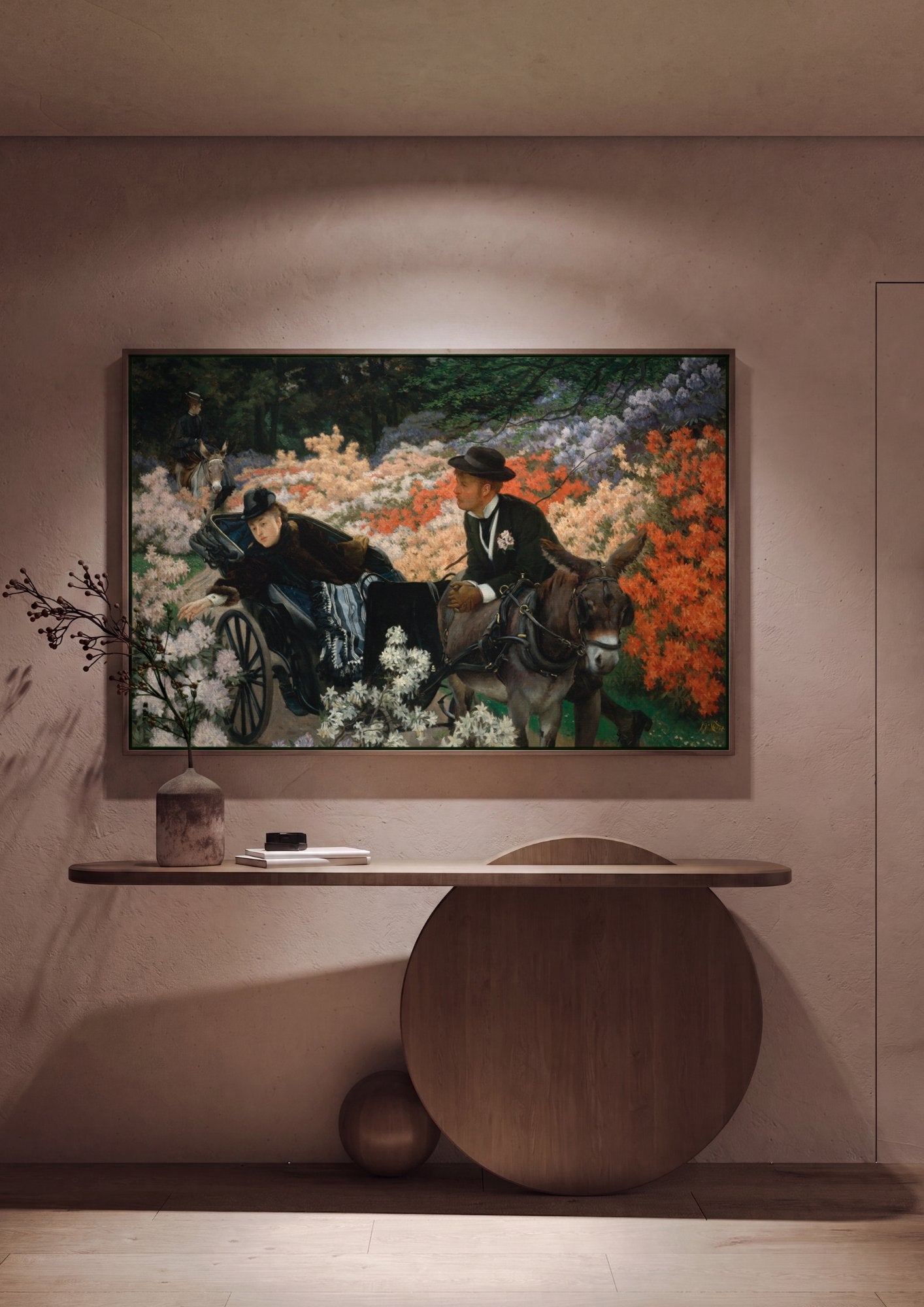 Quadro Decorativo A Viagem de Núpcias - James Tissot em ambiente decorado