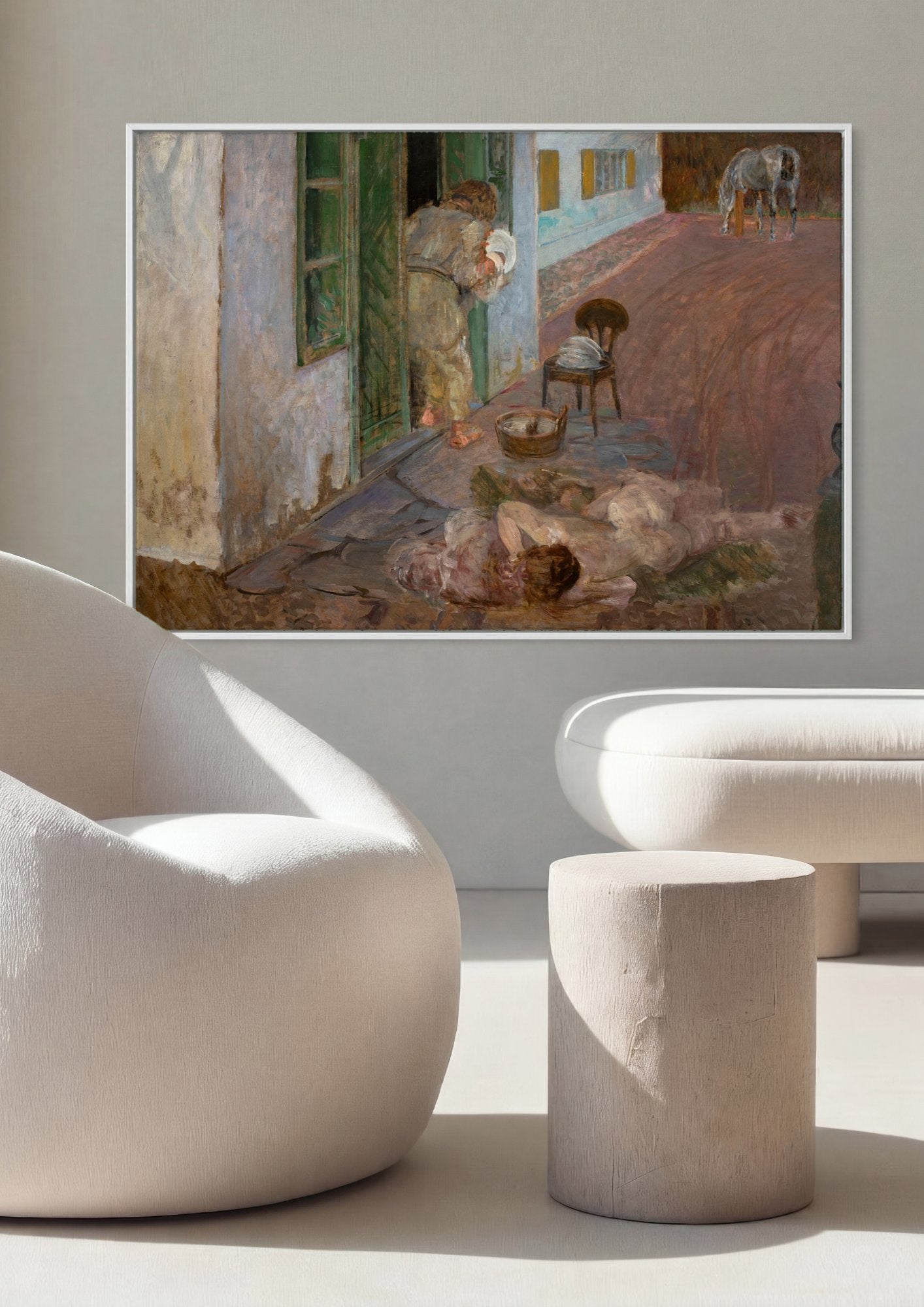 Quadro Decorativo A Partida de Tobias - Jacek Malczewski em ambiente decorado