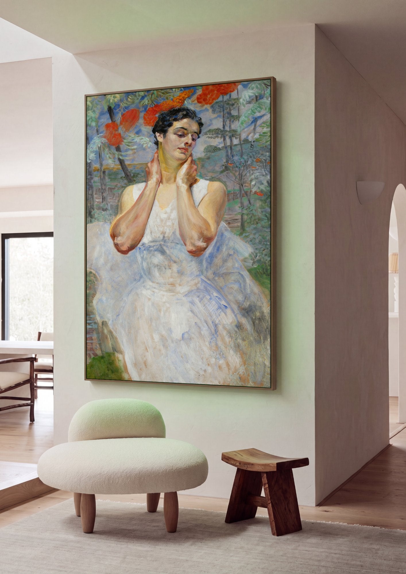Quadro Decorativo A Bailarina (A Musa) - Jacek Malczewski em ambiente decorado