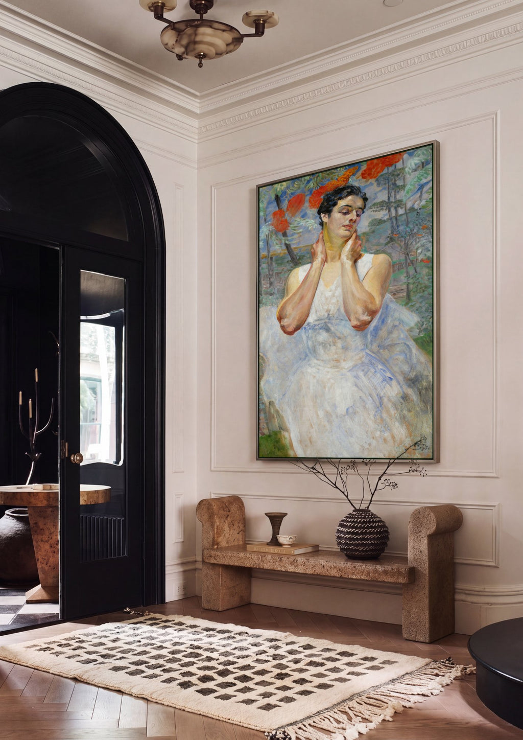 Quadro Decorativo A Bailarina (A Musa) - Jacek Malczewski em ambiente decorado