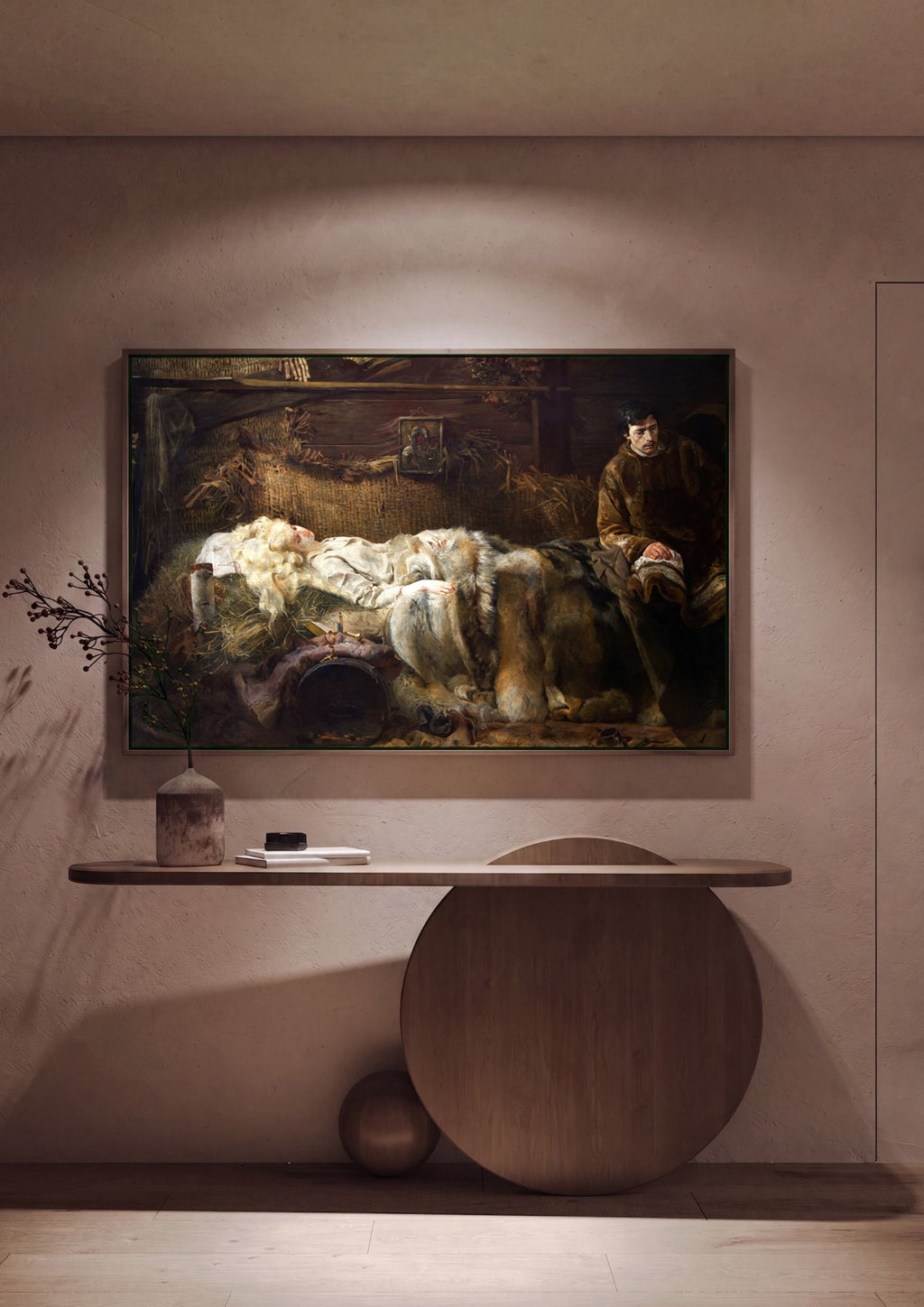 Quadro Decorativo A Morte de Ellenai - Jacek Malczewski em ambiente decorado