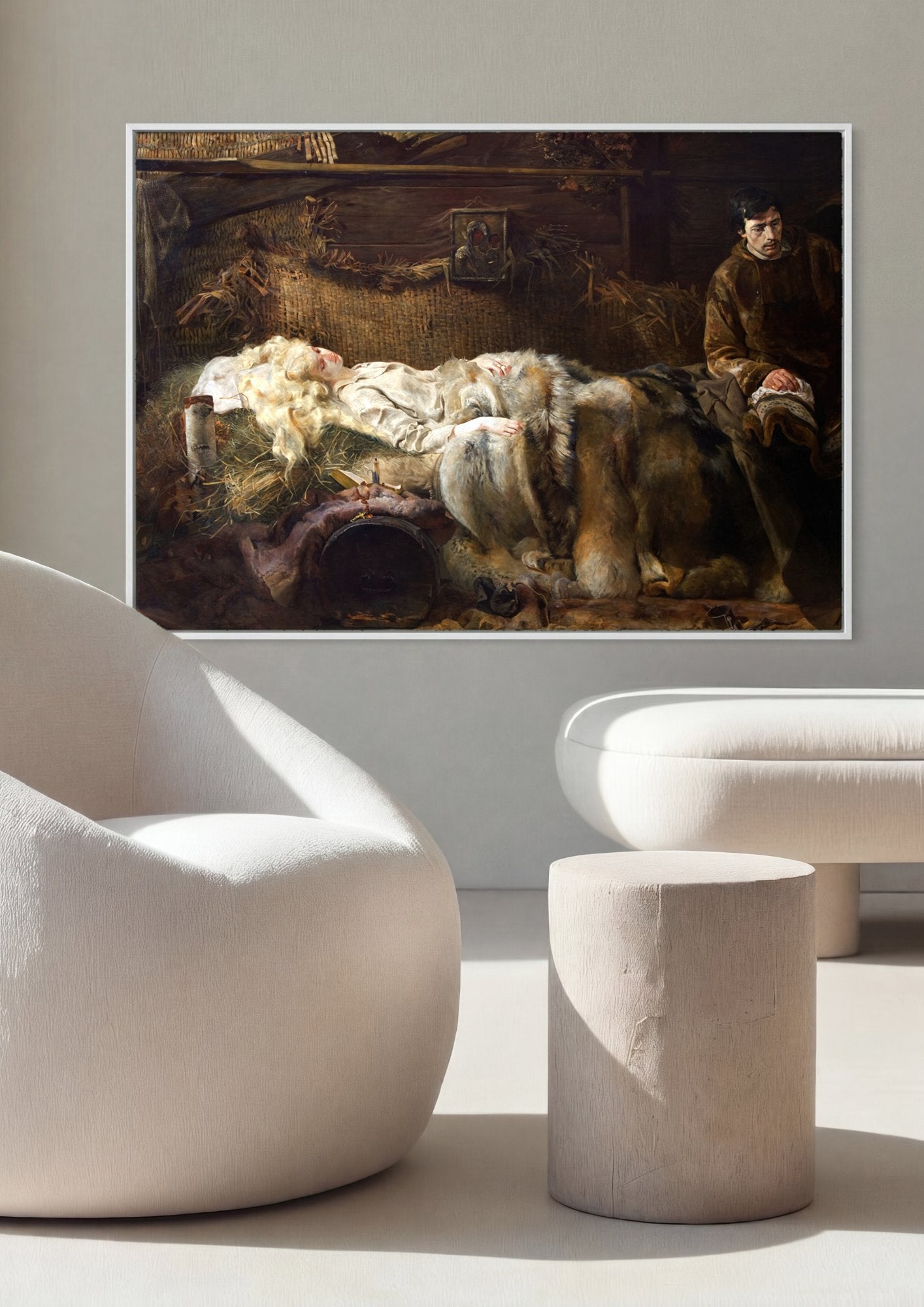 Quadro Decorativo A Morte de Ellenai - Jacek Malczewski em ambiente decorado