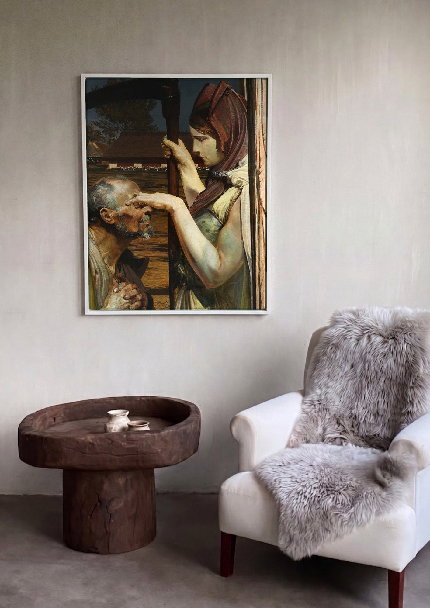Quadro Decorativo A Morte de Ellenai - Jacek Malczewski em ambiente decorado