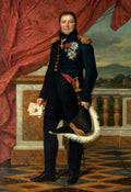 Retrato de Henriette de Verninac por Jacques-Louis David, mulher jovem sentada em traje romano, com vestido branco e xale vermelho, fundo simples e clássico