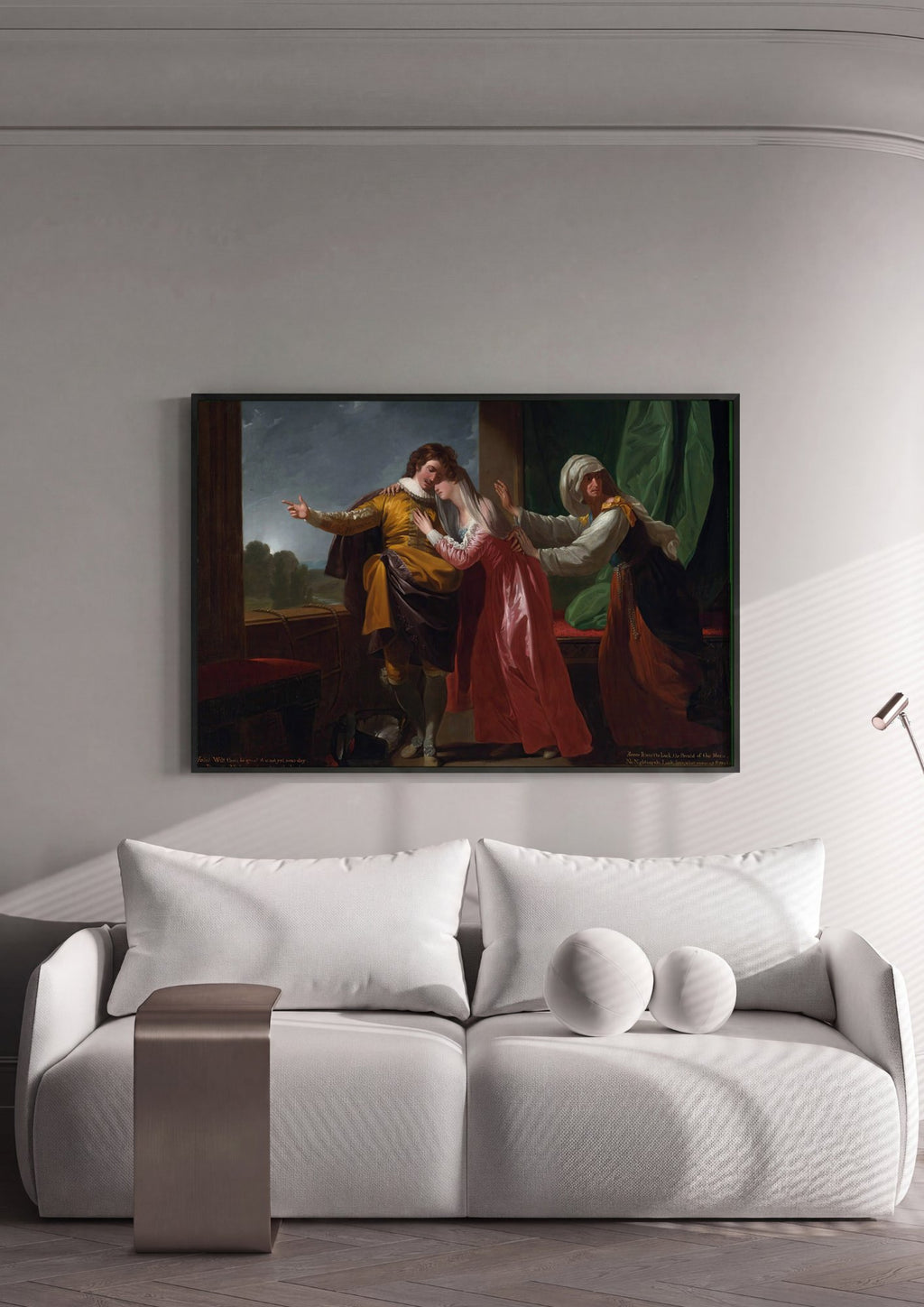 Quadro Decorativo Romeu e Julieta - Benjamin West em ambiente decorado