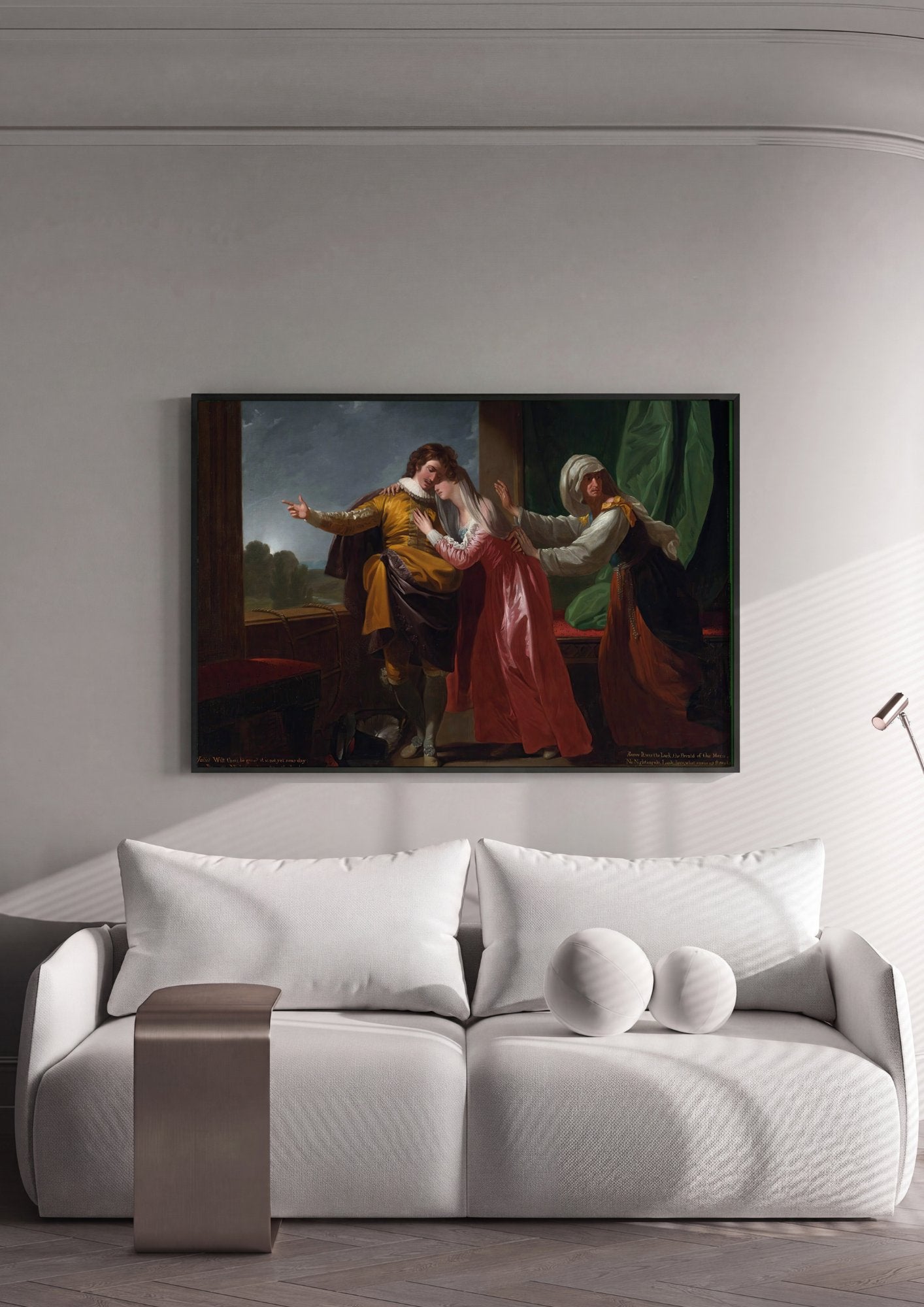 Quadro Decorativo Romeu e Julieta - Benjamin West em ambiente decorado