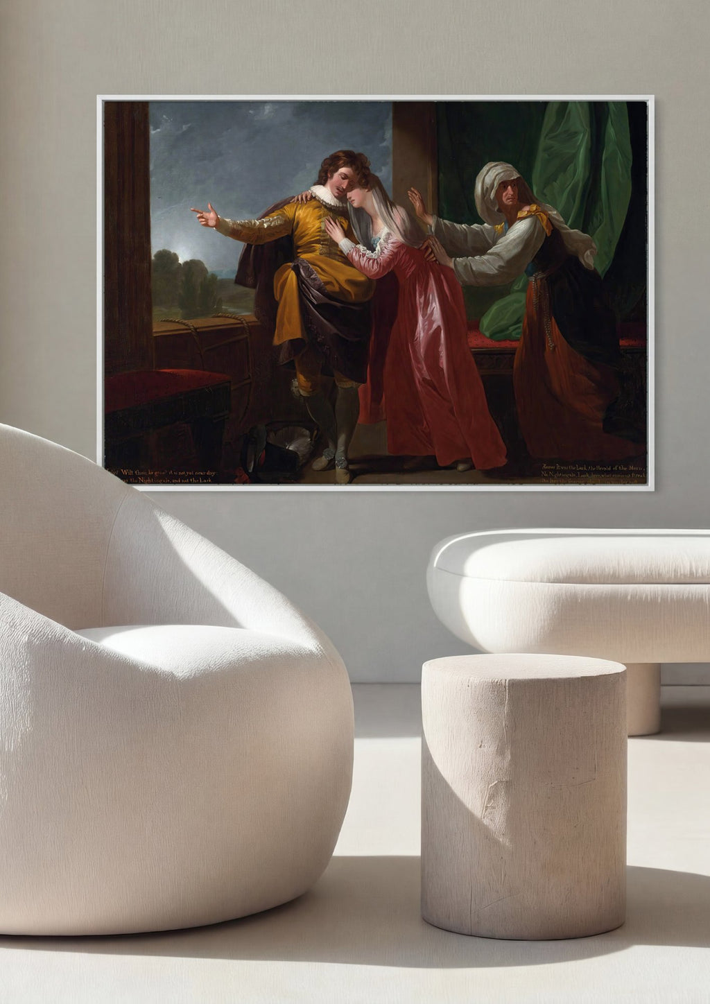 Quadro Decorativo Romeu e Julieta - Benjamin West em ambiente decorado