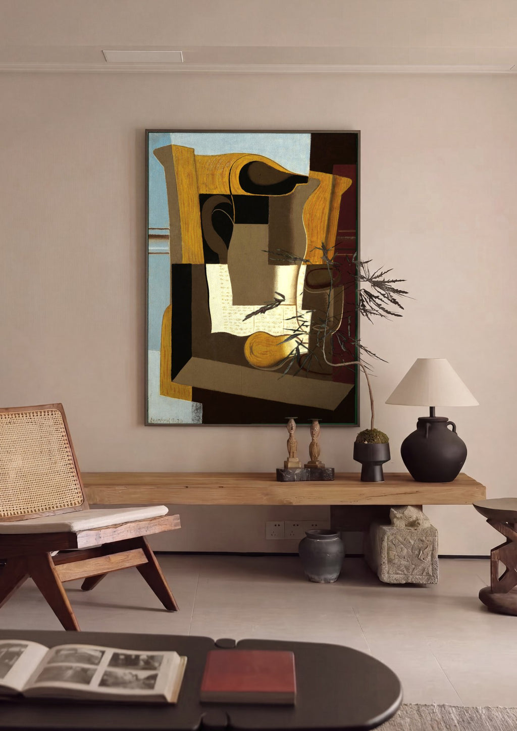 Quadro Decorativo Natureza Morta com Jarro - Juan Gris em ambiente decorado