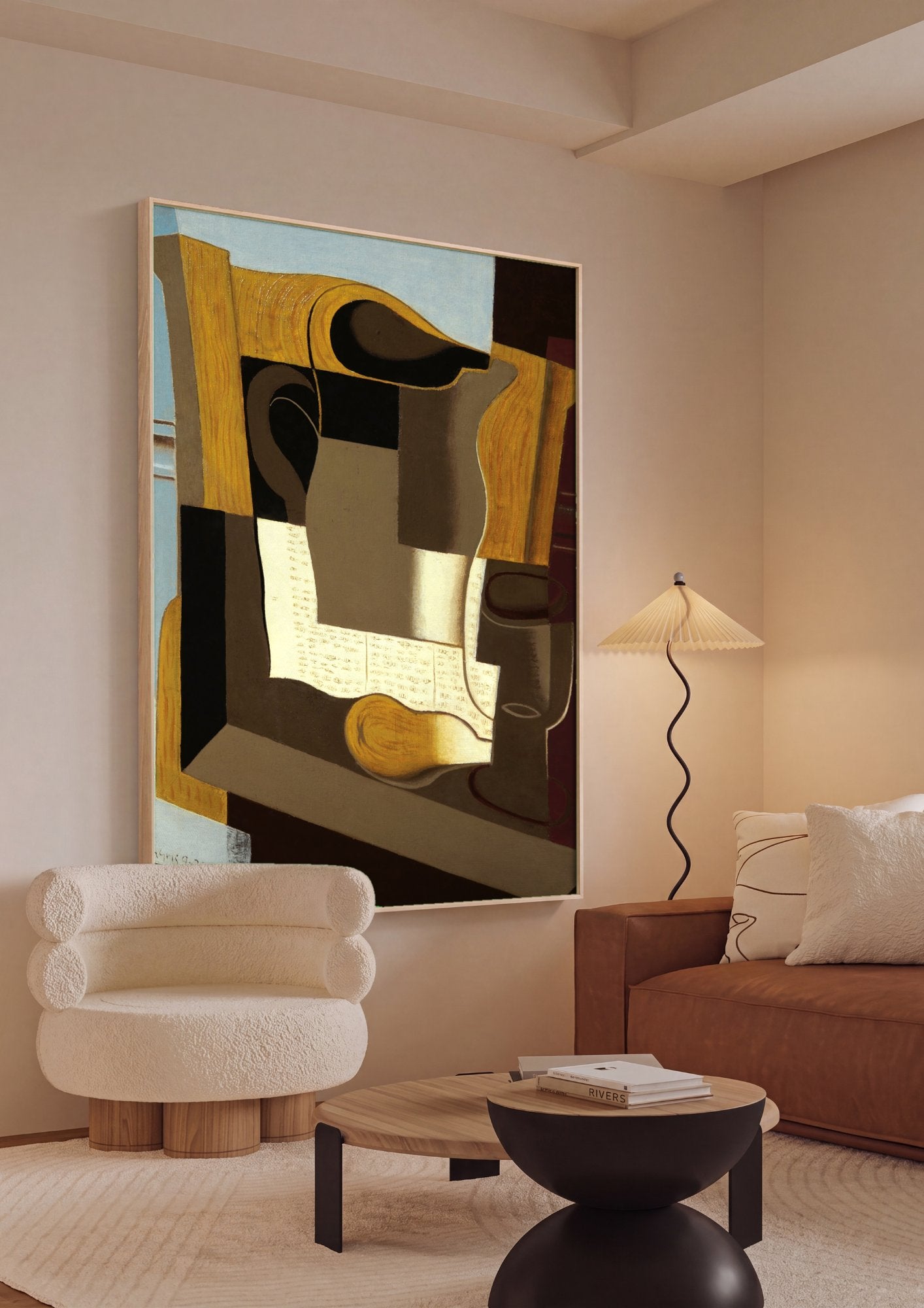 Quadro Decorativo Natureza Morta com Jarro - Juan Gris em ambiente decorado