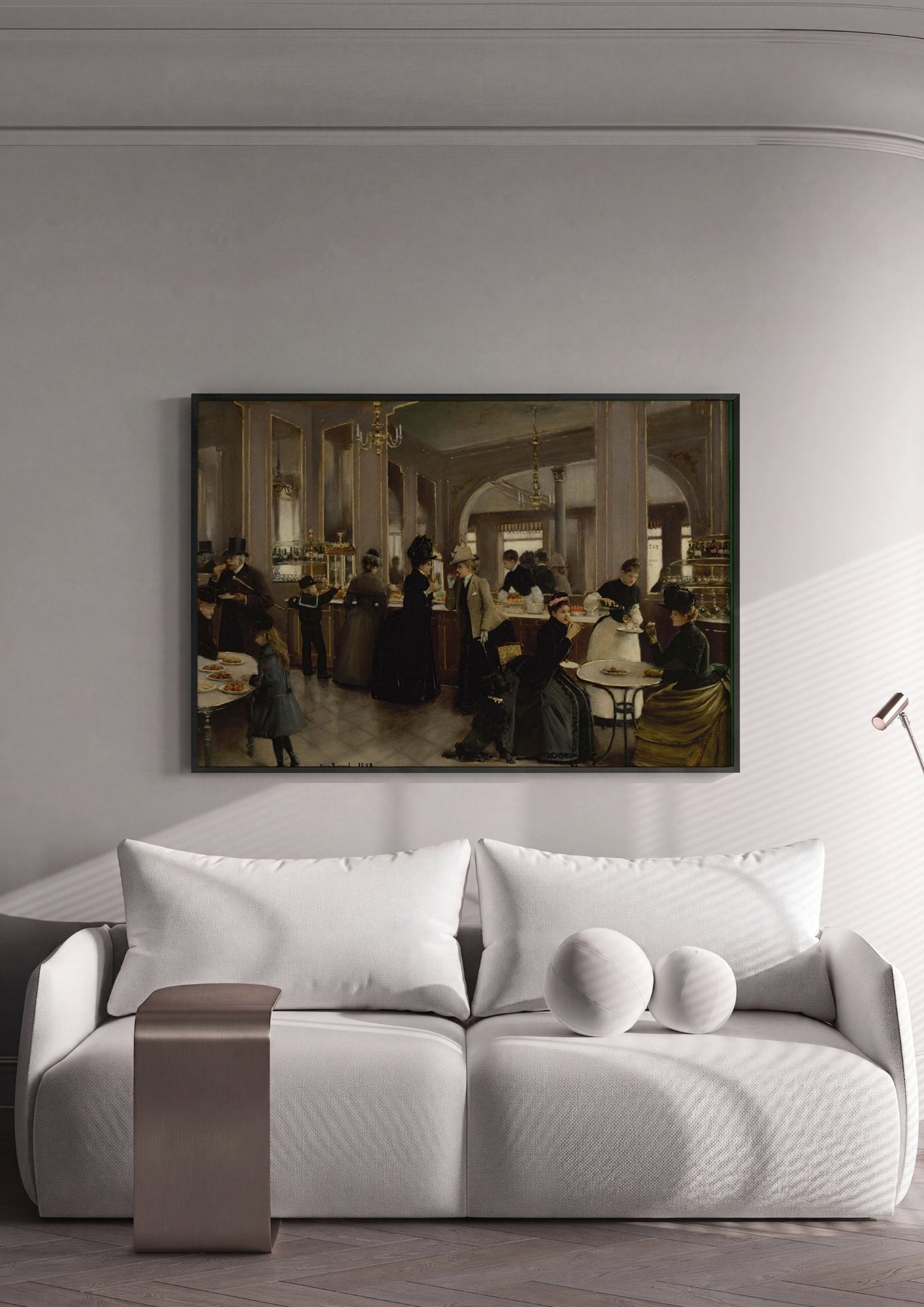 Quadro Decorativo A Pâtisserie Gloppe - Jean Béraud em ambiente decorado