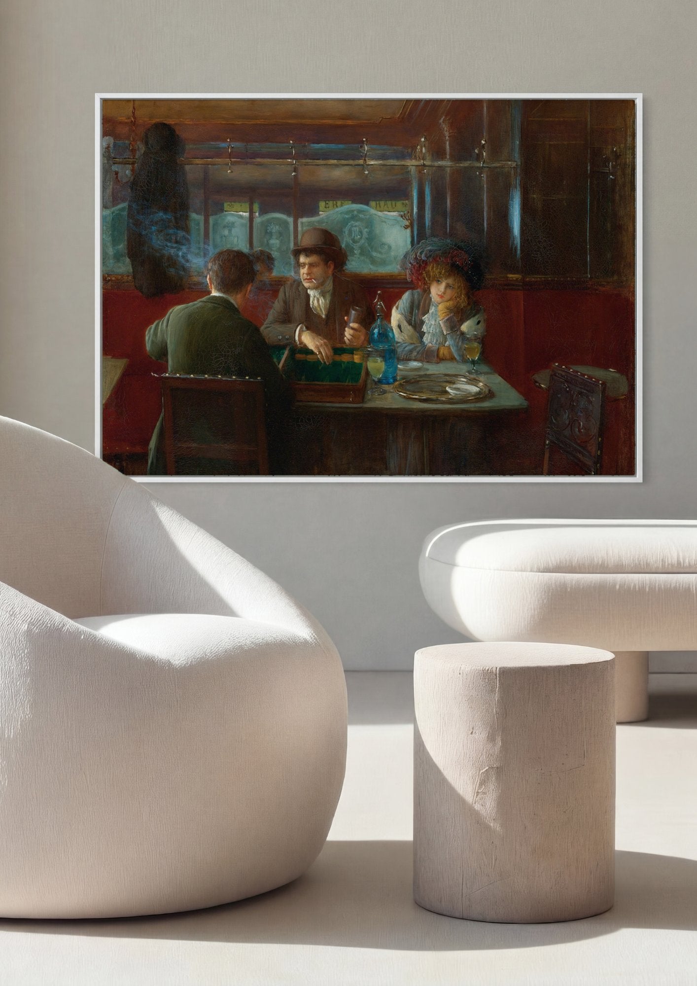 Quadro Decorativo A Partida de Cartas - Jean Béraud em ambiente decorado