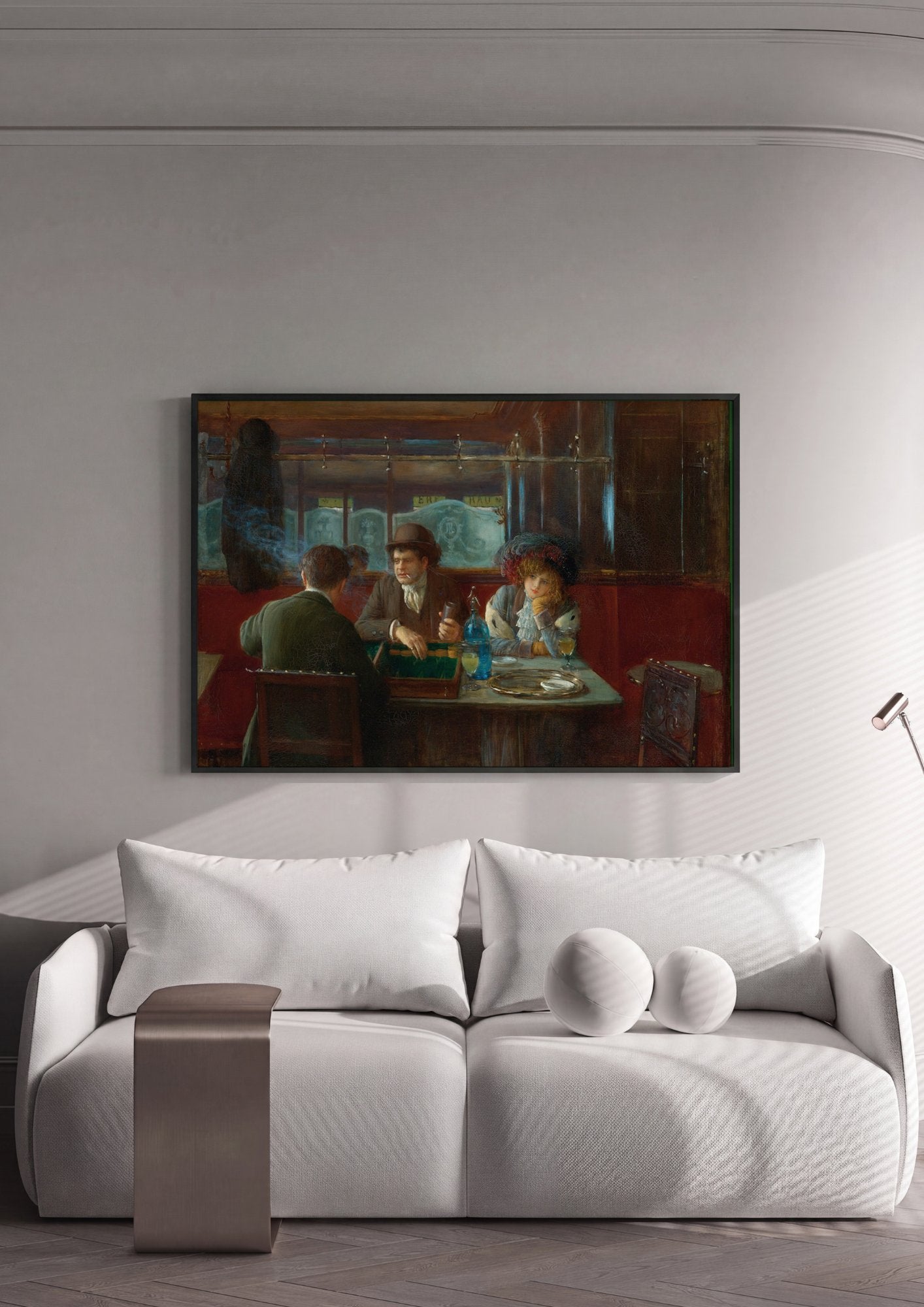 Quadro Decorativo A Partida de Cartas - Jean Béraud em ambiente decorado