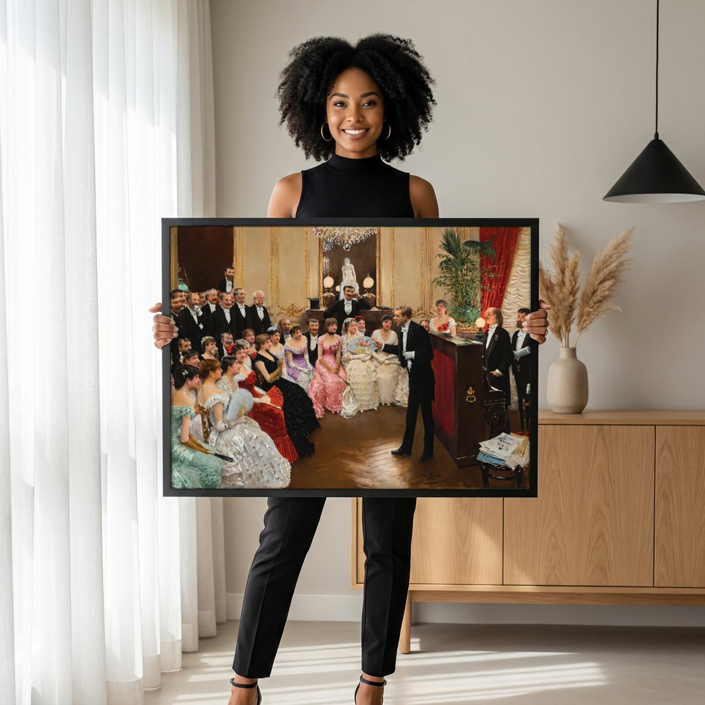 Quadro Decorativo: Uma Noite na Ópera - Jean Béraud com modelo em ambiente