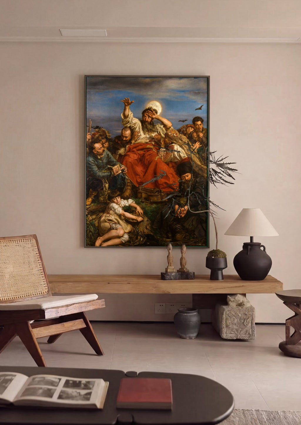 Quadro Decorativo 'Wernyhora' - Jan Matejko em ambiente decorado