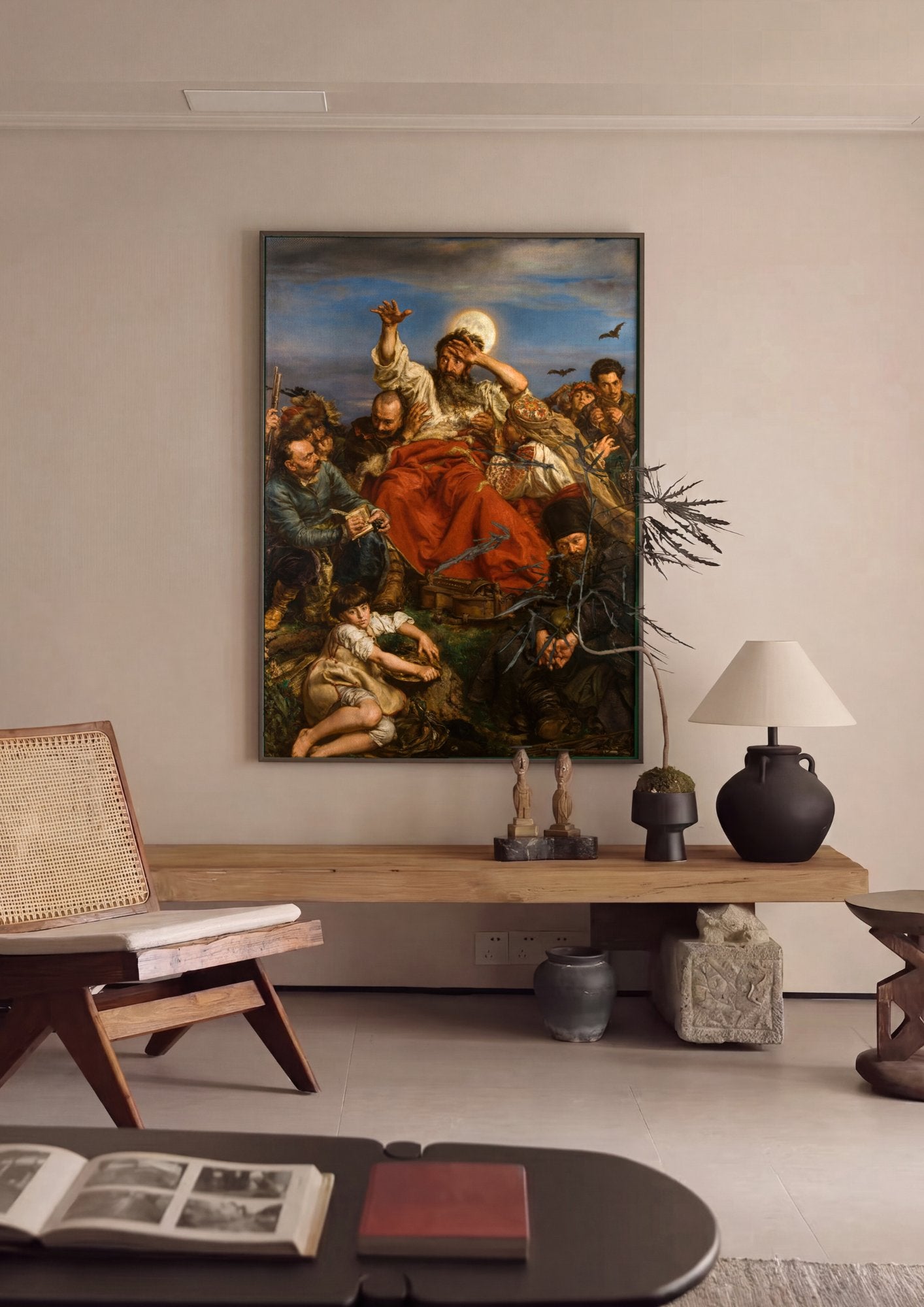 Quadro Decorativo 'Wernyhora' - Jan Matejko em ambiente decorado