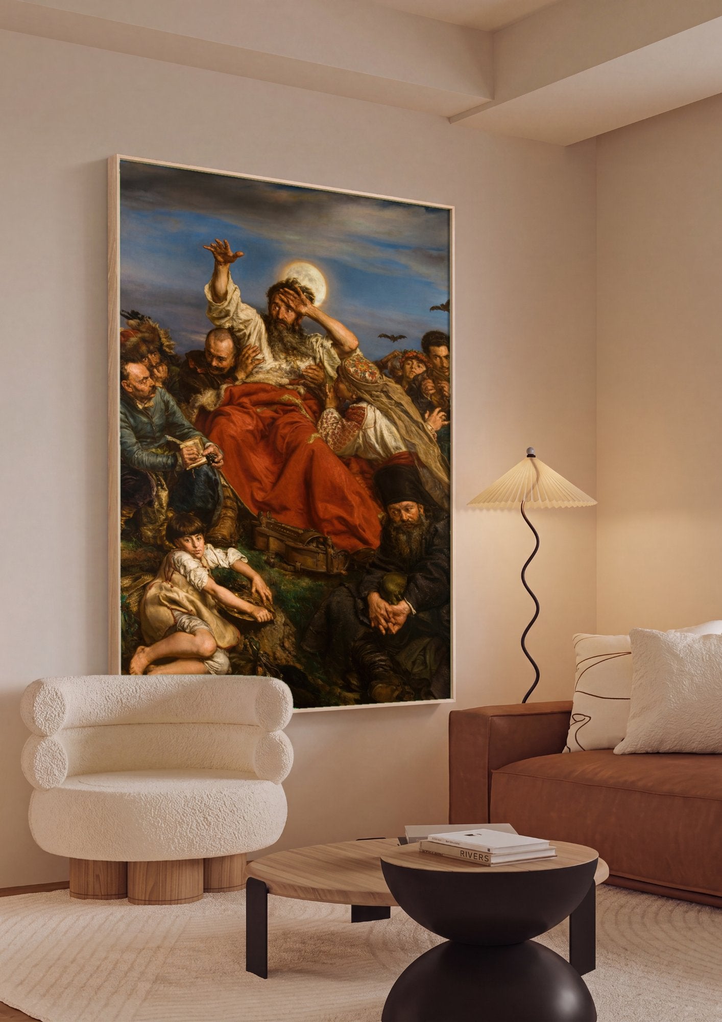 Quadro Decorativo 'Wernyhora' - Jan Matejko em ambiente decorado