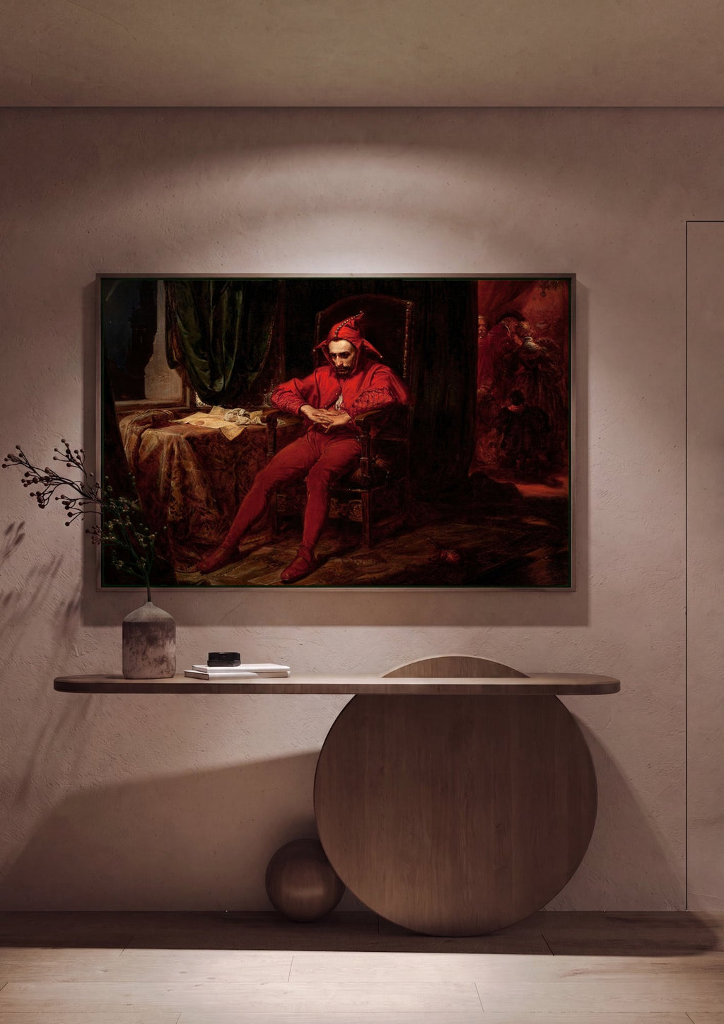 Quadro Decorativo Stanczyk - Jan Matejko em ambiente decorado