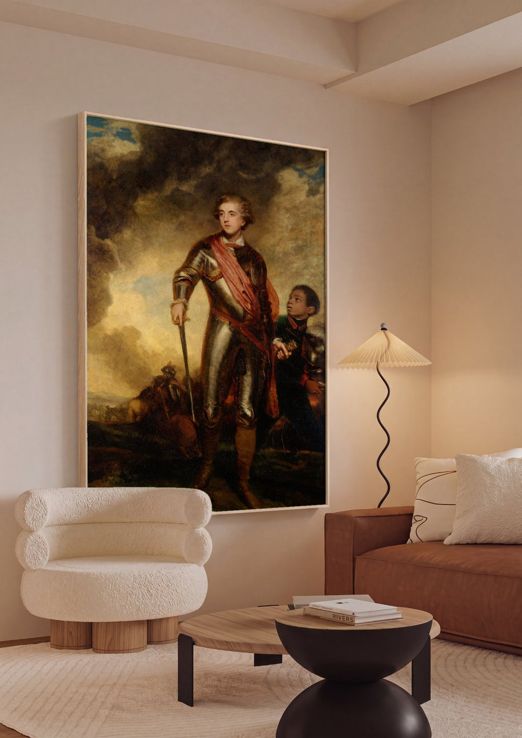 Quadro Decorativo 'Lord Heathfield' - Sir Joshua Reynolds em ambiente decorado